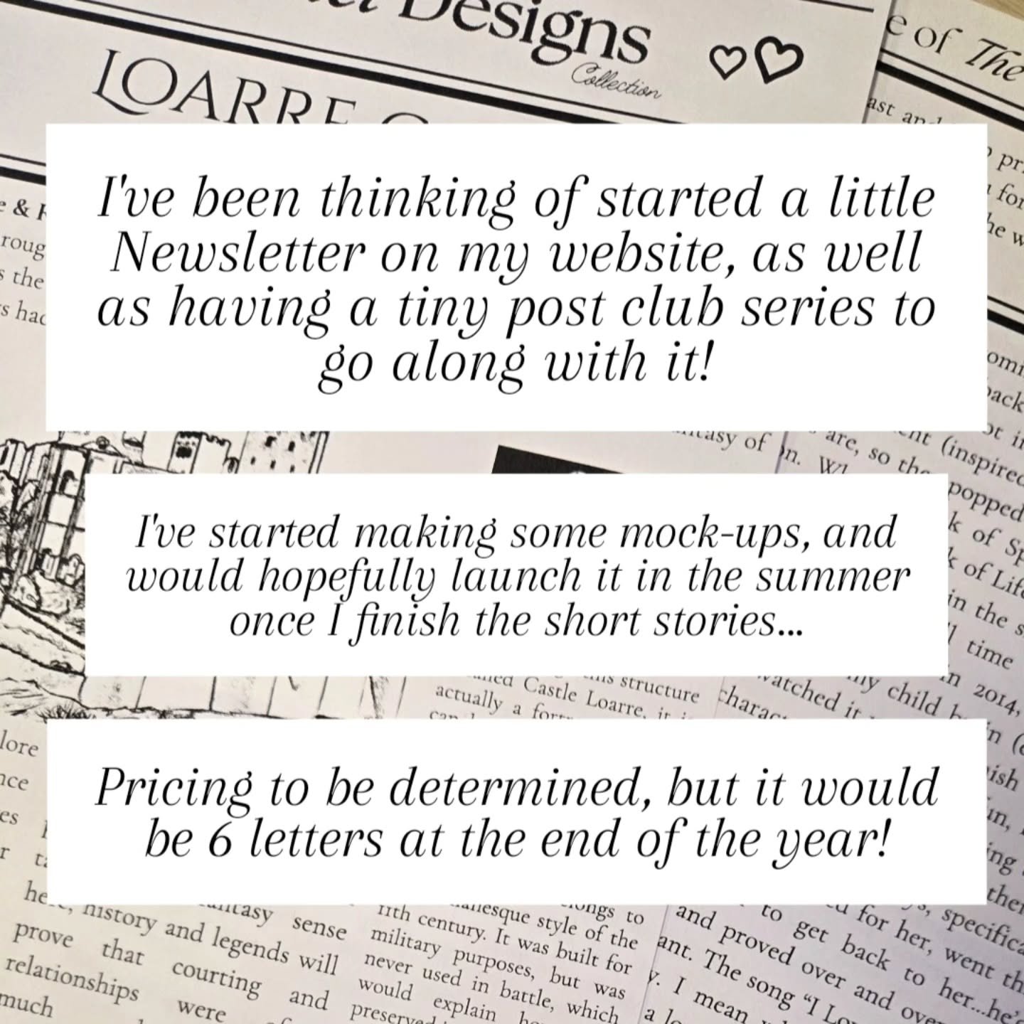 : (Vote Below!) I really just want to write more and share my thoughts with others. Would Anyone Be Interested in a Newsletter or Post Club? There would be 6 Editions, pricing tbd...