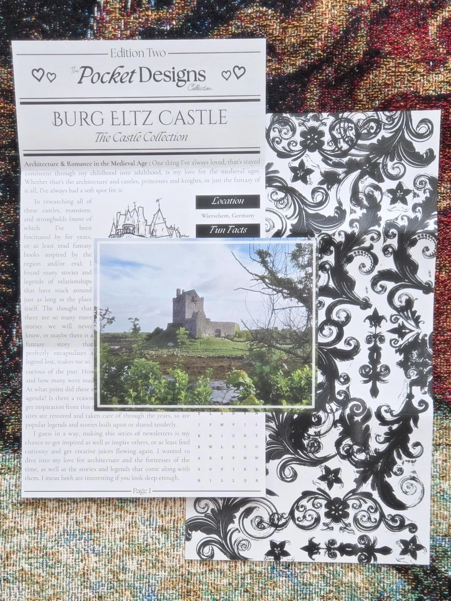 : Get your copy of the the Castle Collection Vol. 2 on my website! Link in Bio ♡
.
.
This mail club features a newsletter with a short letter from me, a journal entry, a link to a short story I wrote inspired by this editions castle (Burg Eltz), fact