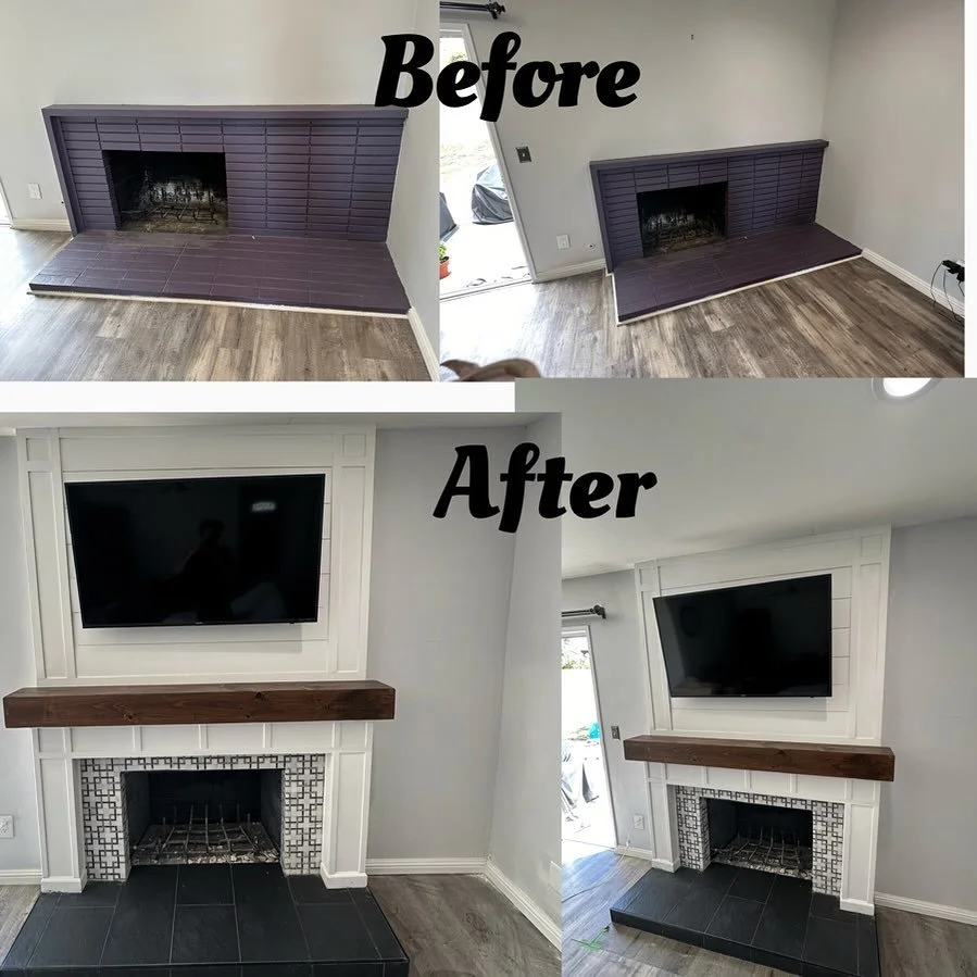 Just finished up with this fireplace renovation.