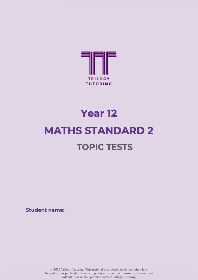HSC Maths Standard 2 Topic Tests