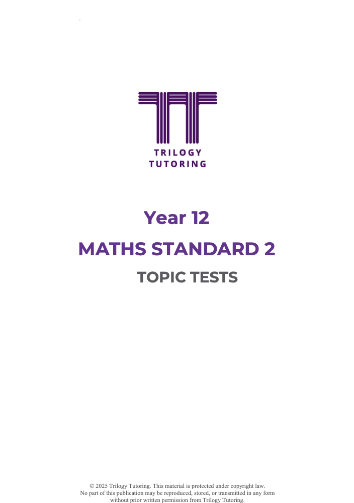 HSC Maths Standard 2 Topic Tests
