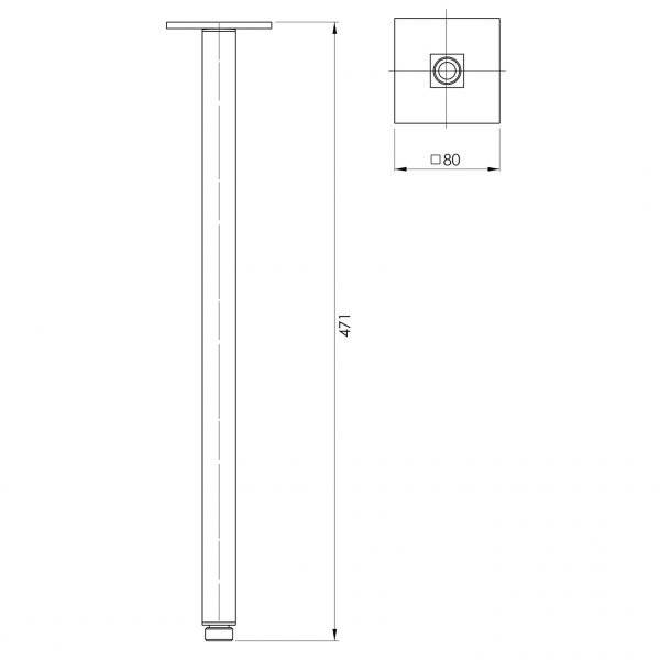 LE6092_Lexi_Ceiling_Arm_450mm_Line_Drawing-600x600.jpg