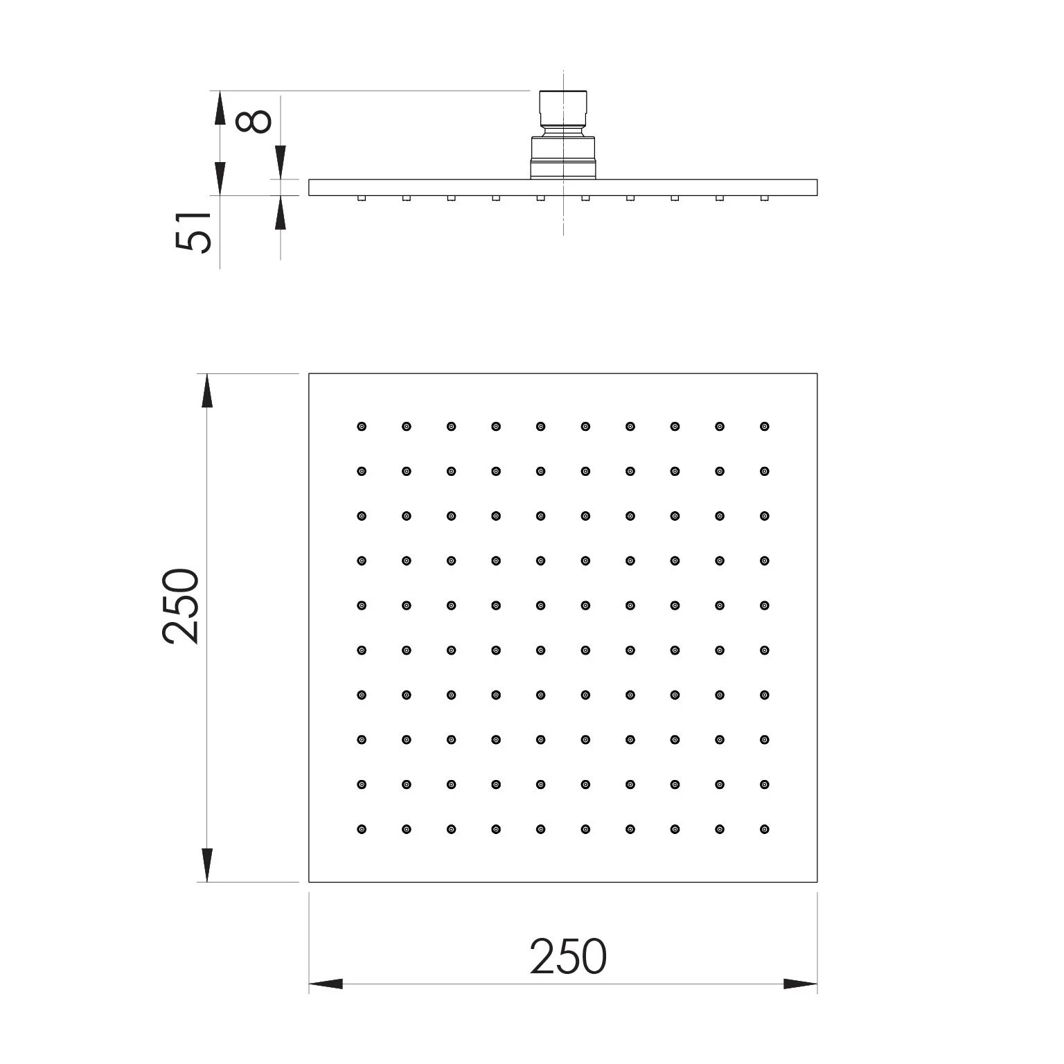 LE5002_Lexi_Shower_Rose_Only_250mm_Square_Line_Drawing-1.jpg