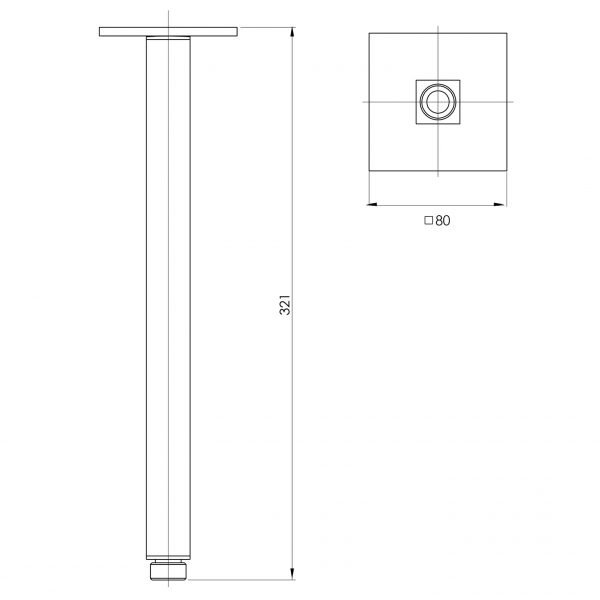 LE6091_Lexi_Ceiling_Arm_300mm_Line_Drawing-600x600.jpg