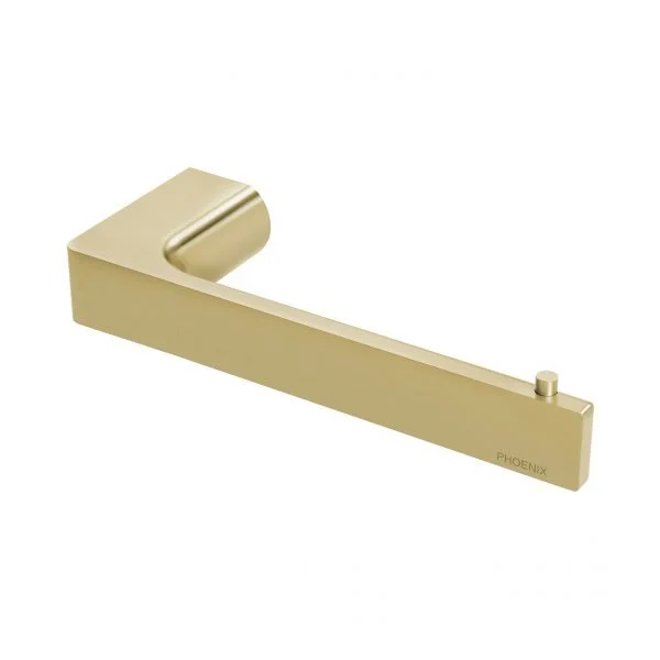 Gloss Toilet Roll Holder, Brushed Gold