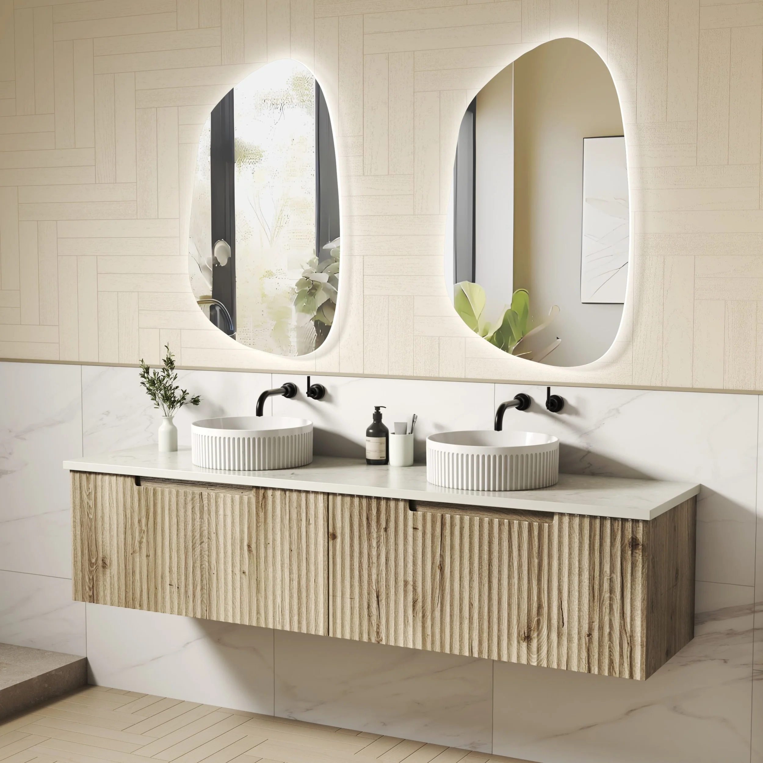 AULIC - Calder Wall Hung 1800mm Double Bowl