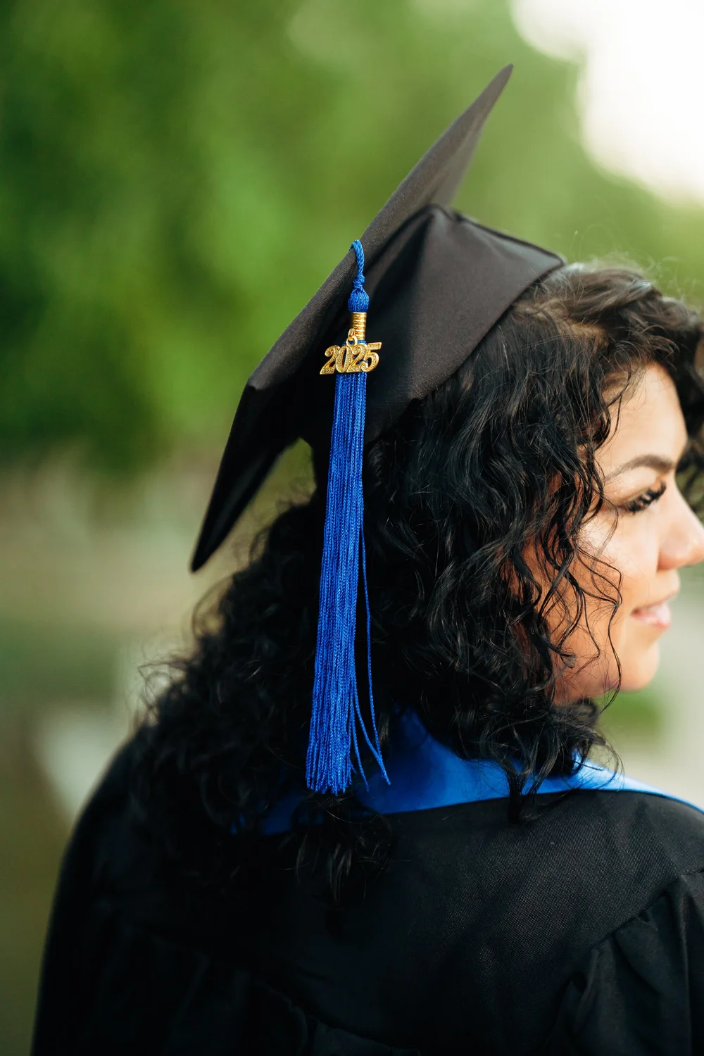 Graduate portrait close-up with cap