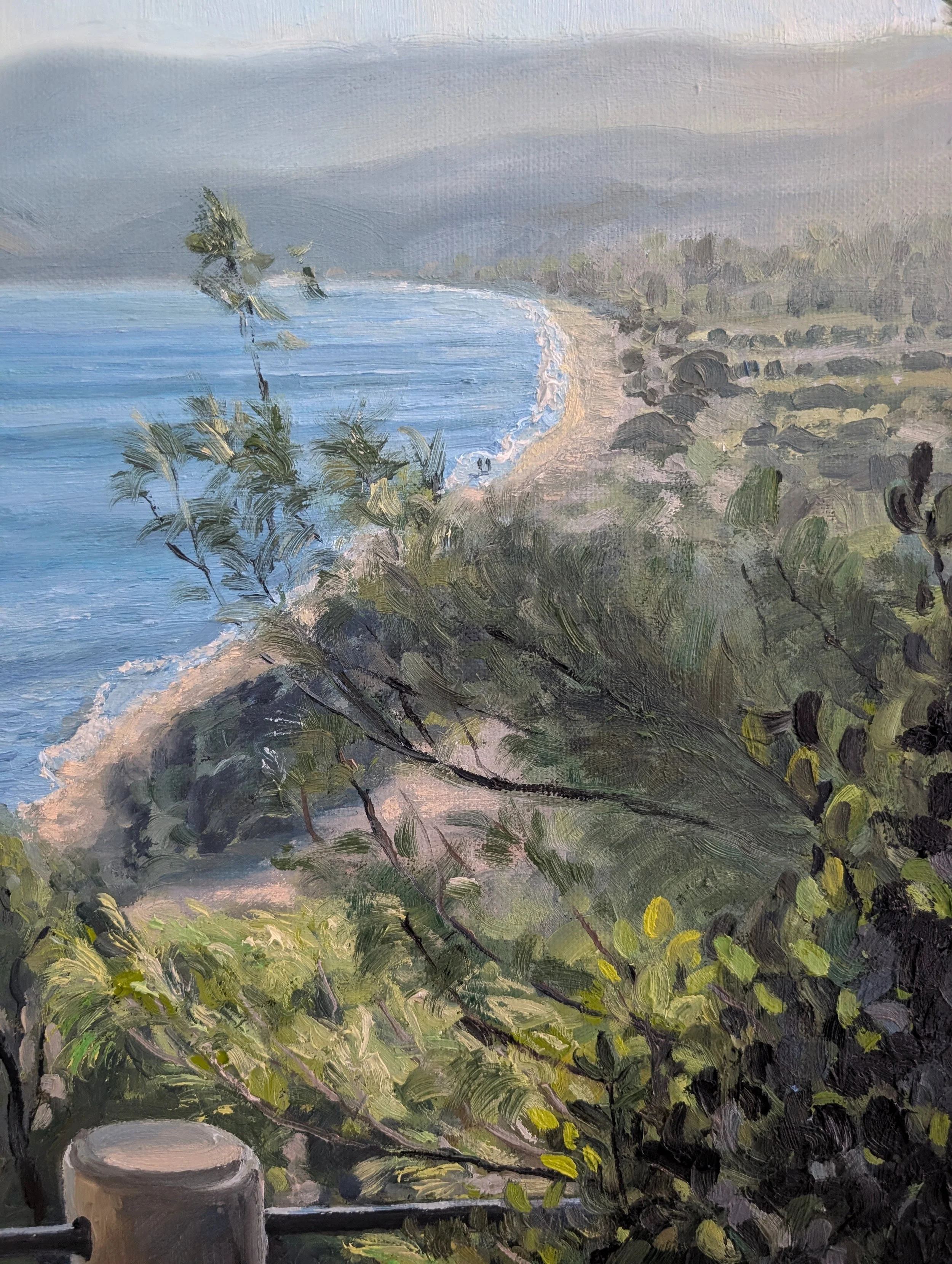 Through the Trees From the Castle, Koroni - Harriet Lawless Artist