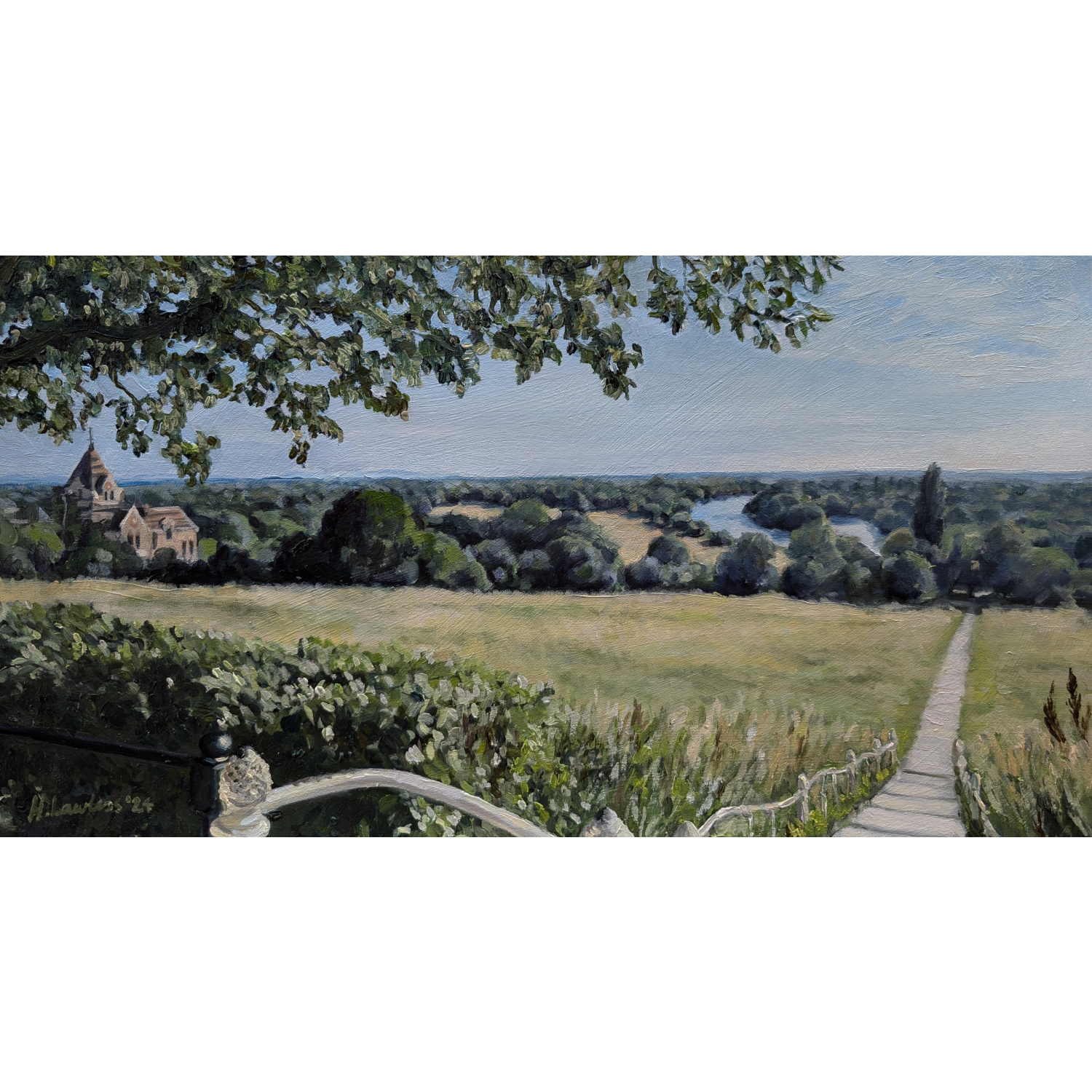The Thames from Richmond Hill on a soft summer's day - Harriet Lawless Artist