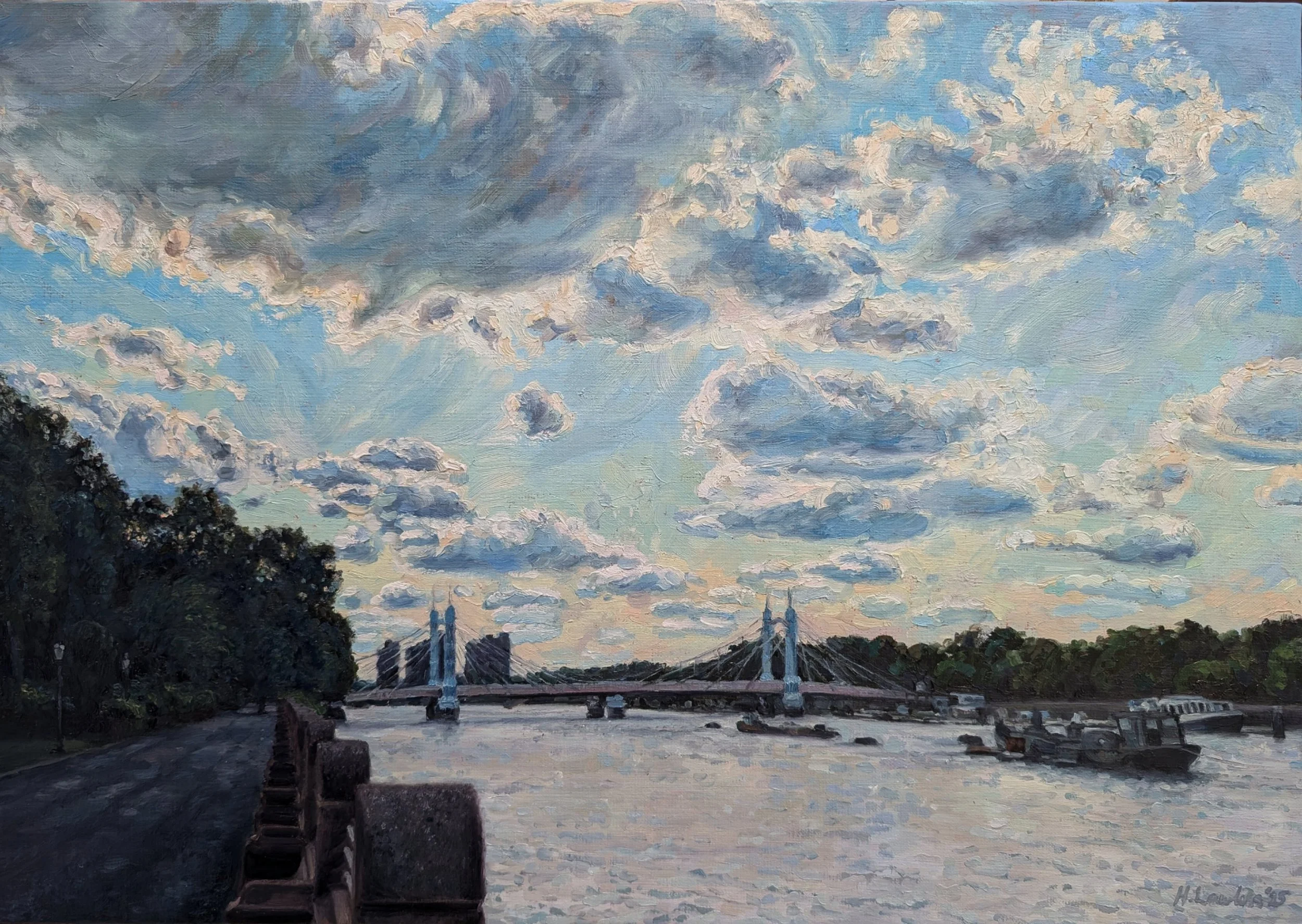 Backlit Clouds from Battersea Park - Harriet Lawless Artist