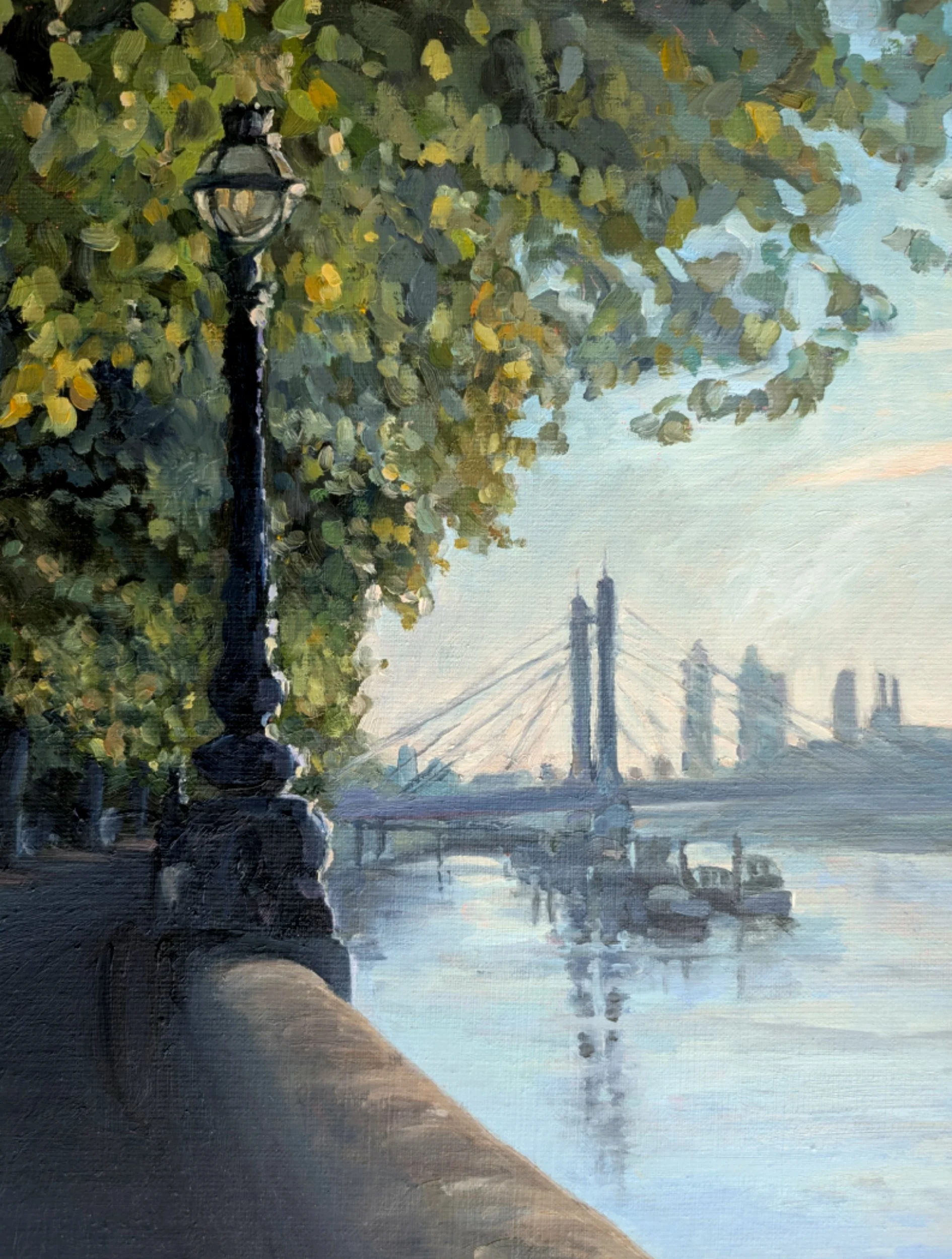 Blinding Sunrise, Chelsea Embankment - Harriet Lawless Artist