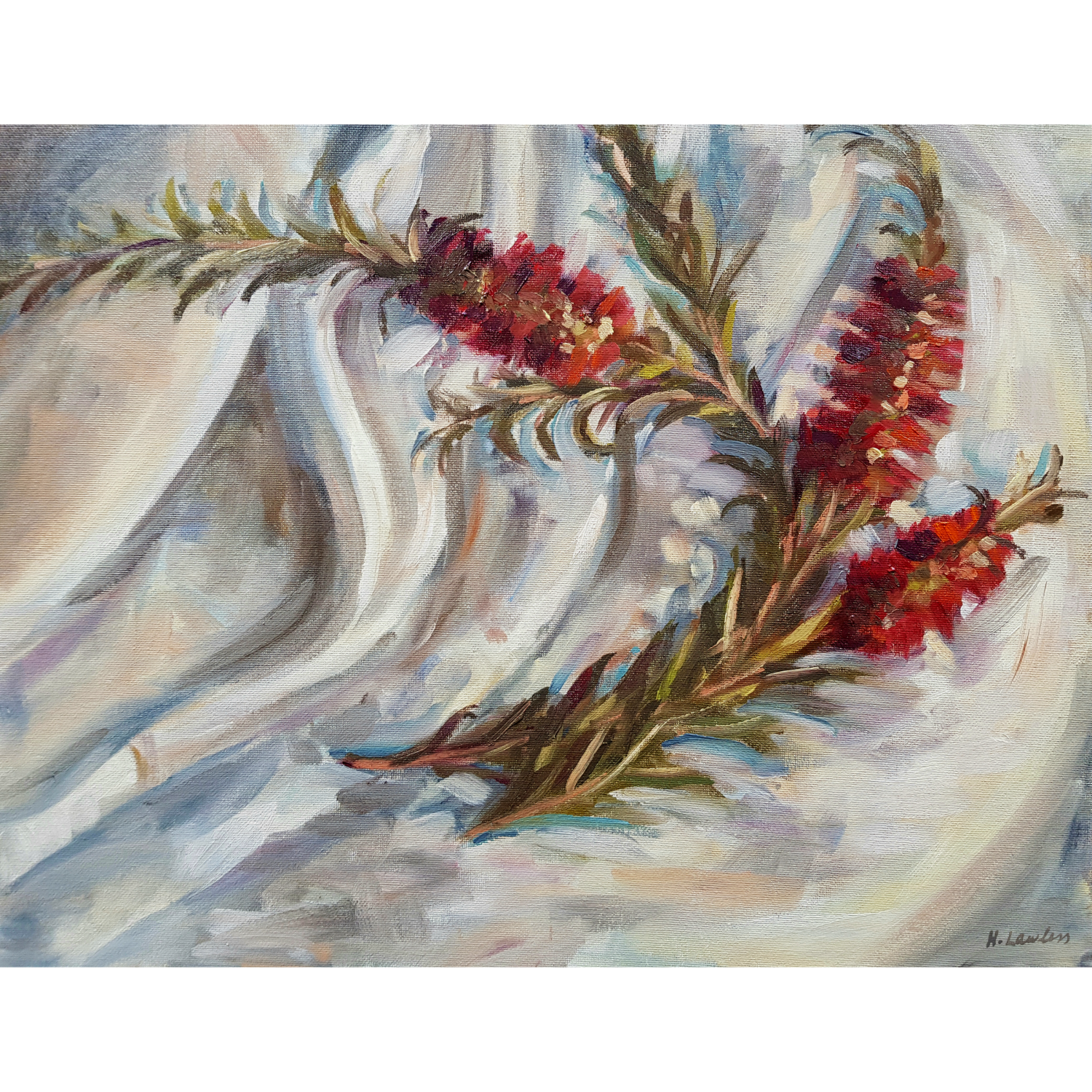 Bottlebrush On A White Sheet