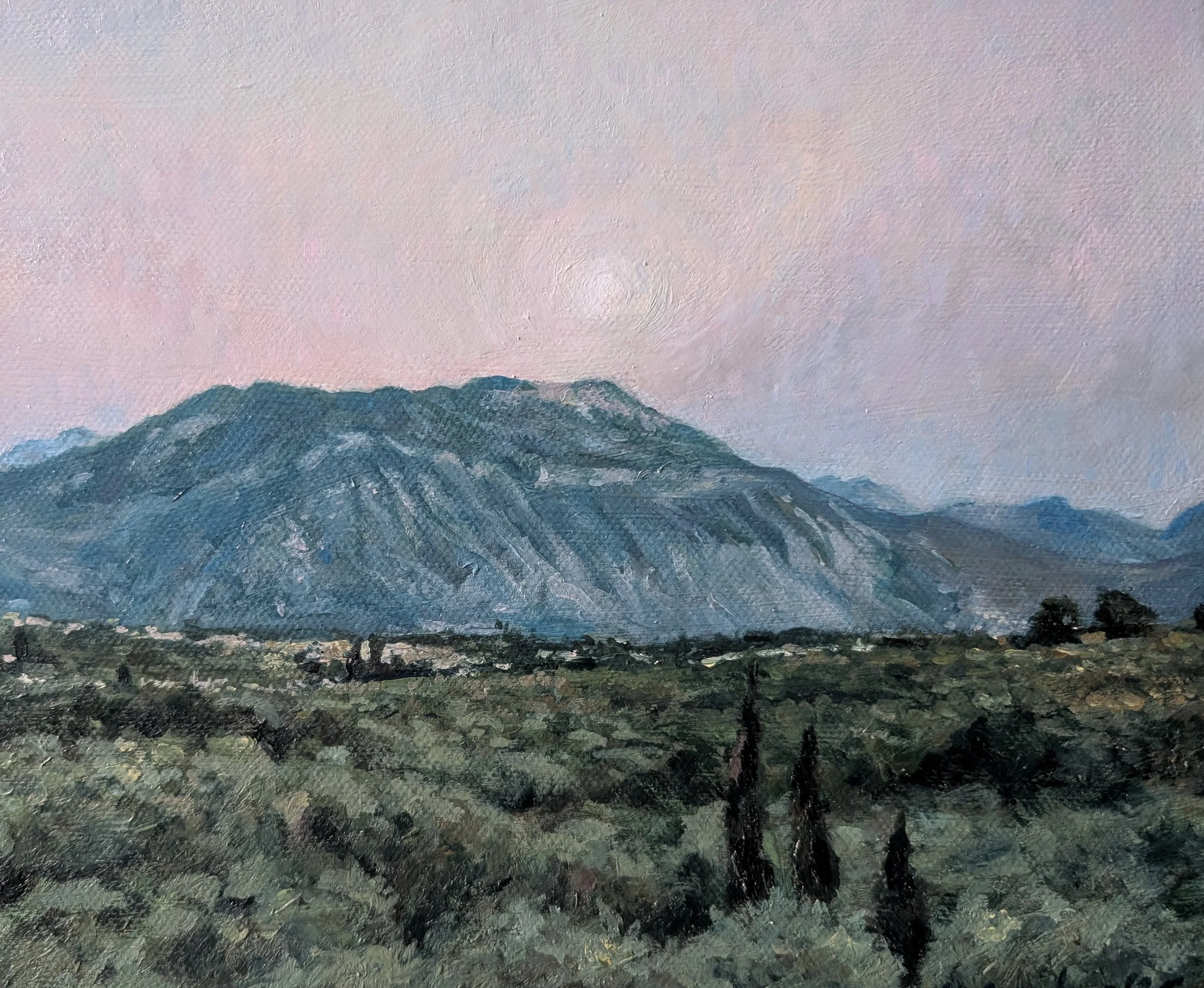 Moonrise Over Olive Groves, Kalamata - Harriet Lawless Artist