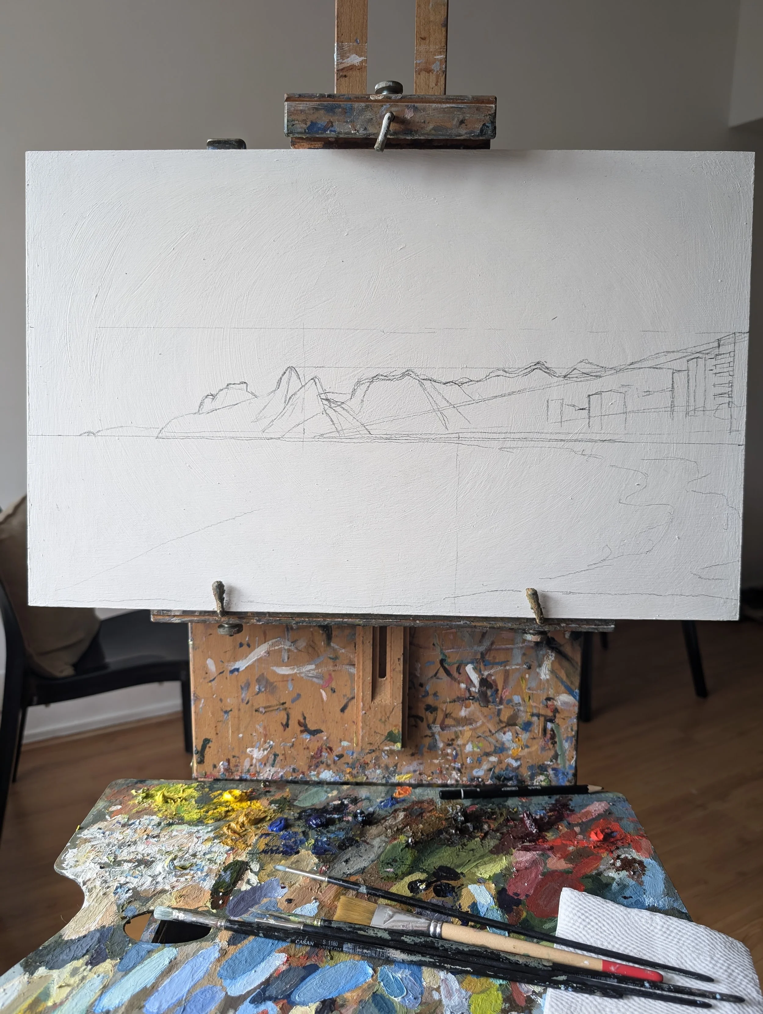 sketch of Ipanema Beach, Brazil