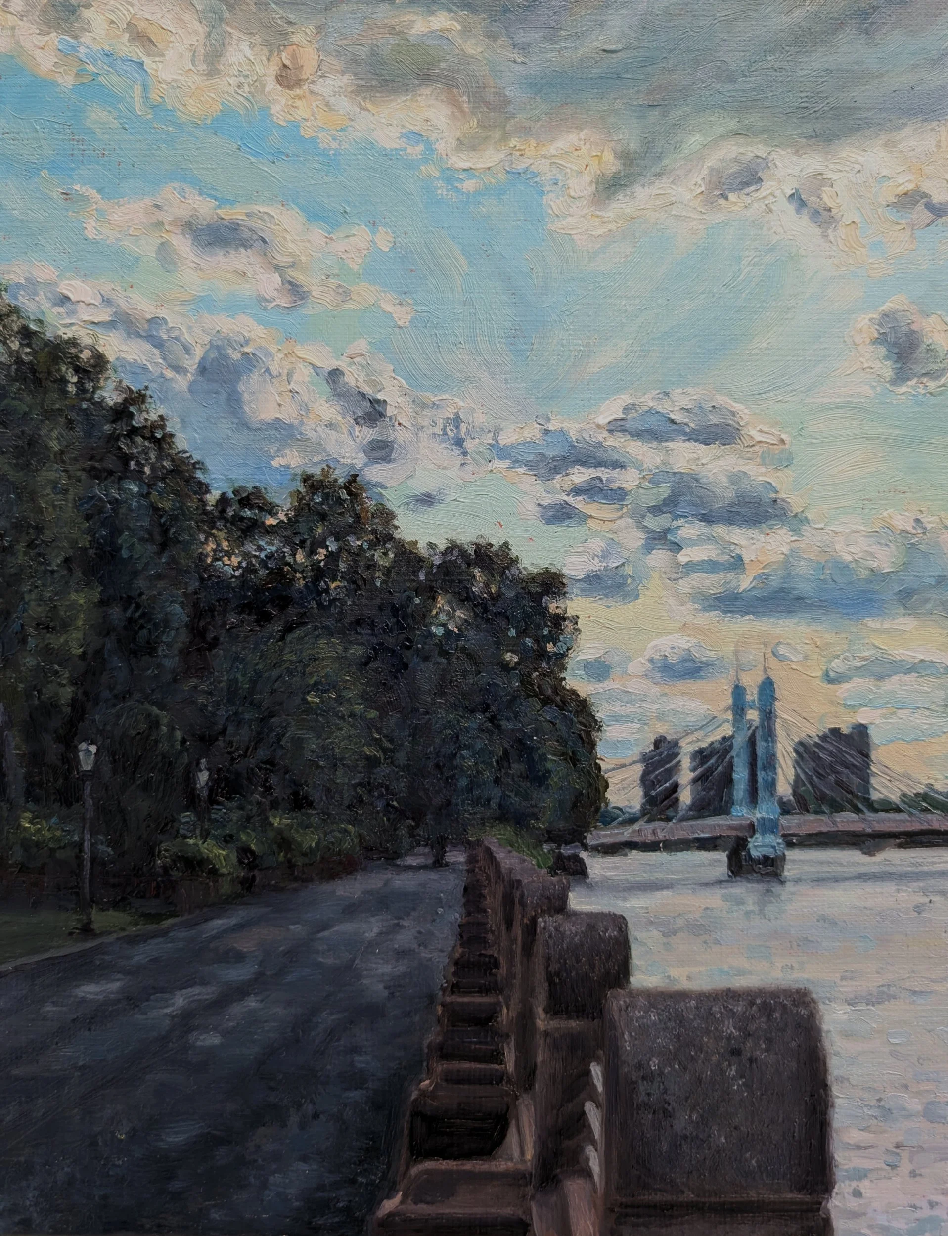 Backlit Clouds from Battersea Park - Harriet Lawless Artist