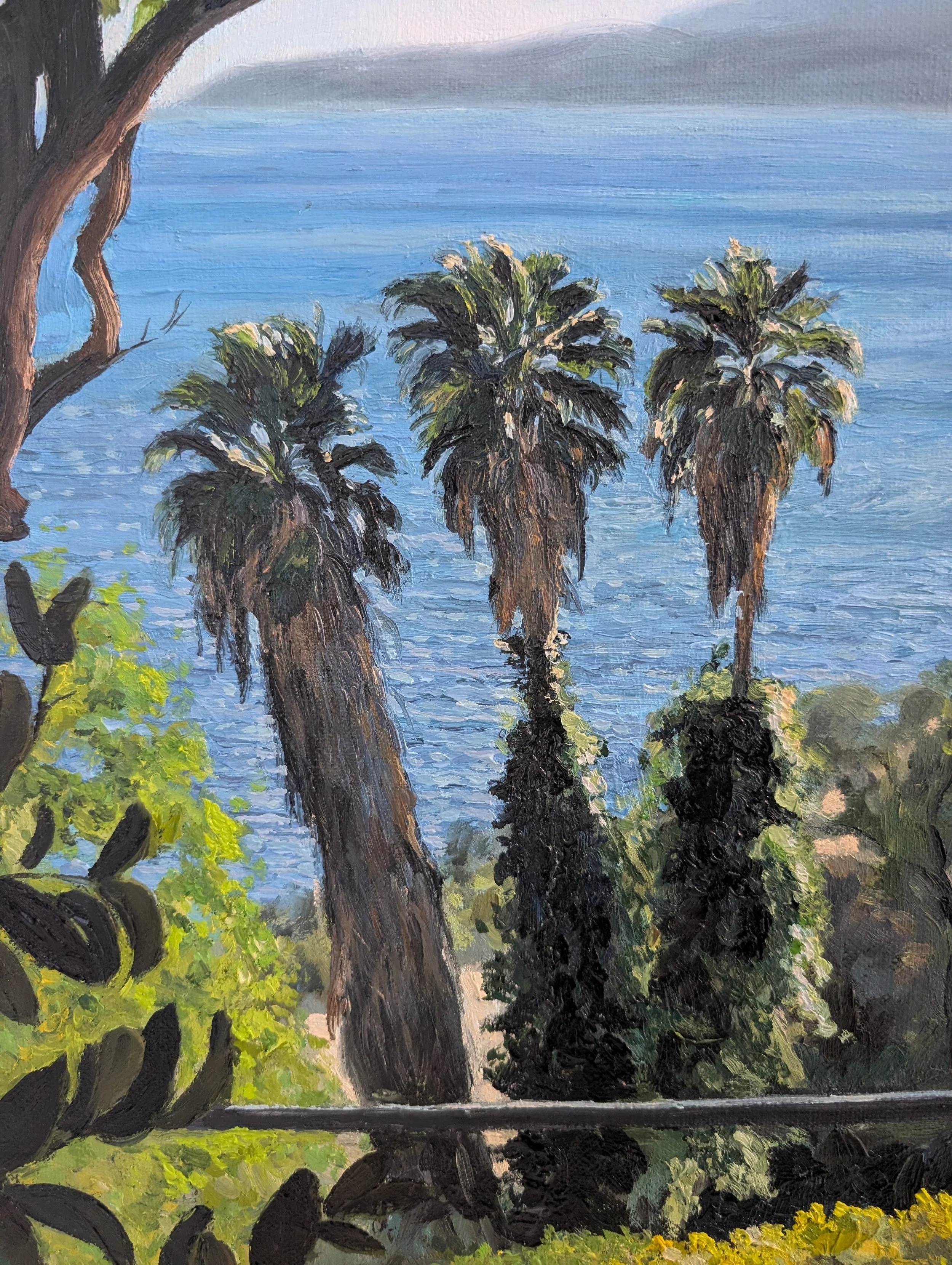 Through the Trees From the Castle, Koroni - Harriet Lawless Artist