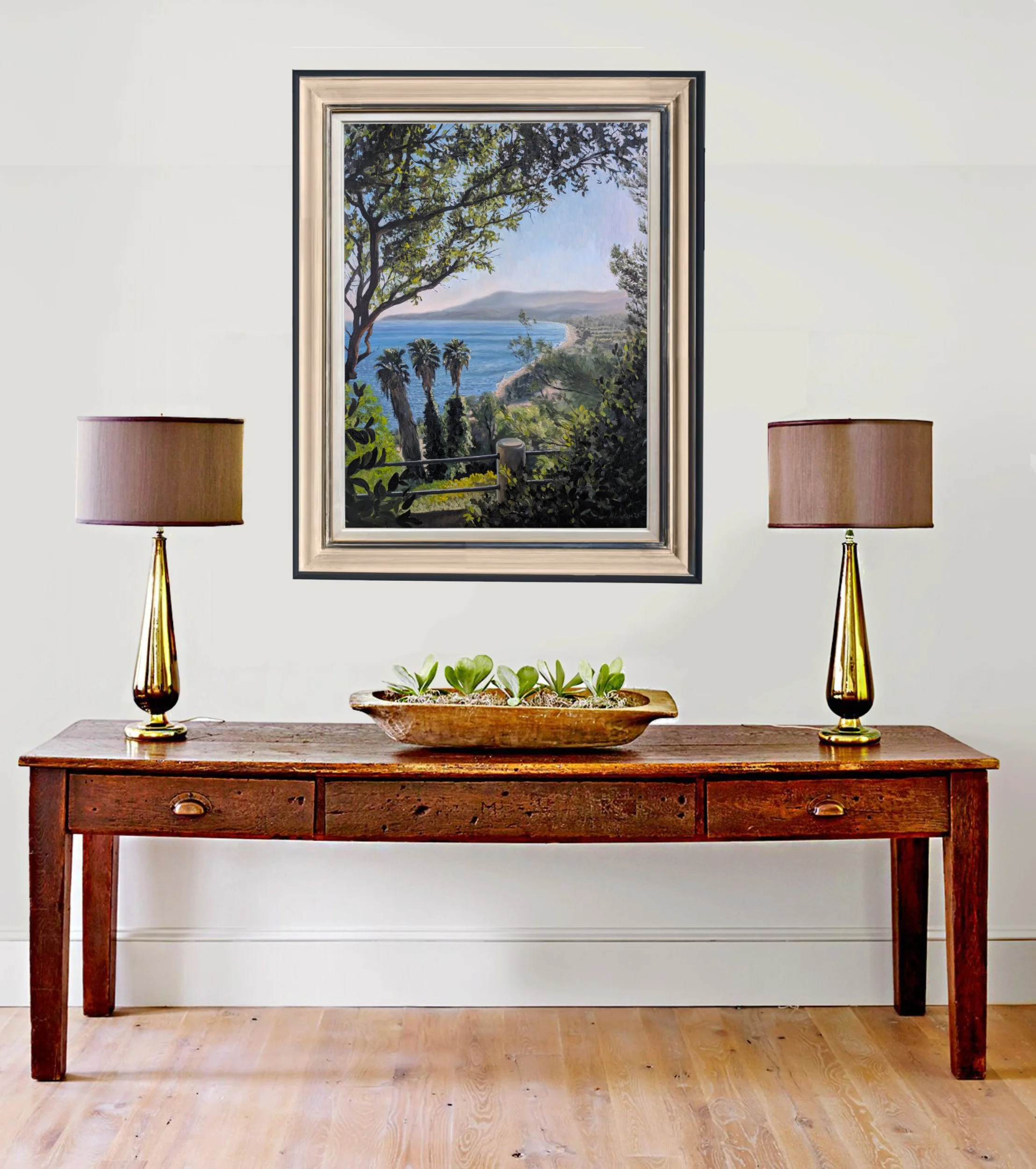 Through the Trees From the Castle, Koroni - Harriet Lawless Artist