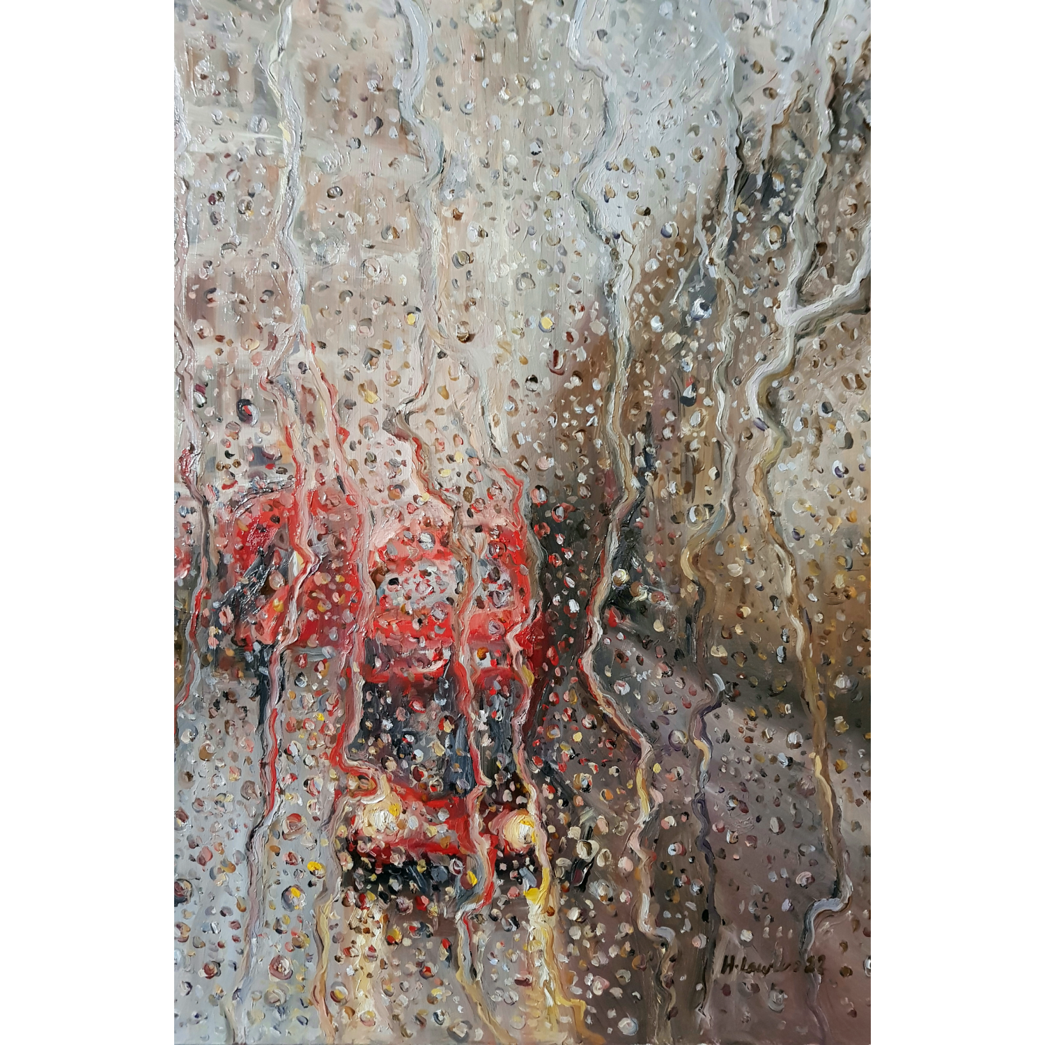 London Rain In The Headlights - Harriet Lawless Artist