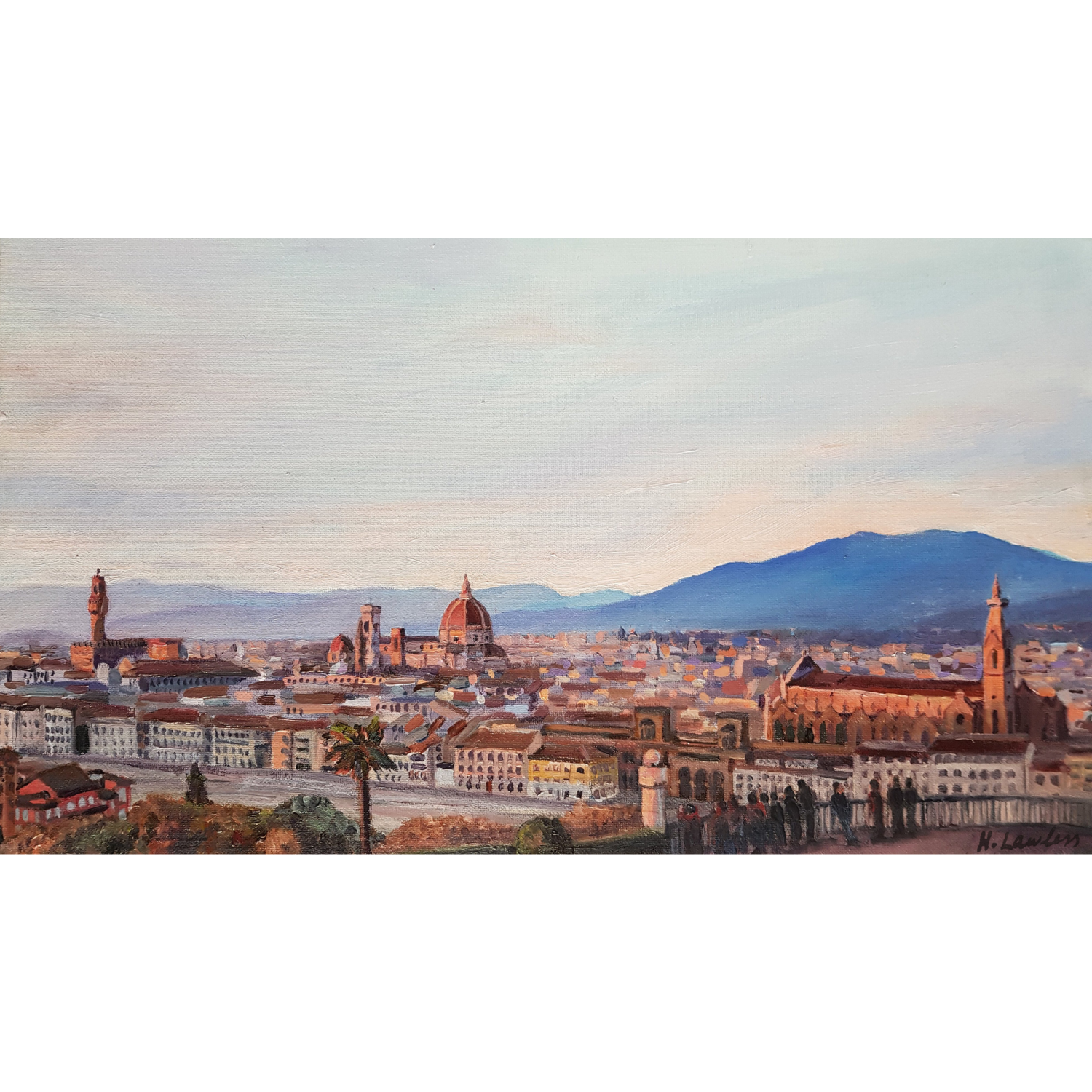 Pastel Sunset In Florence, Italy - Harriet Lawless Artist