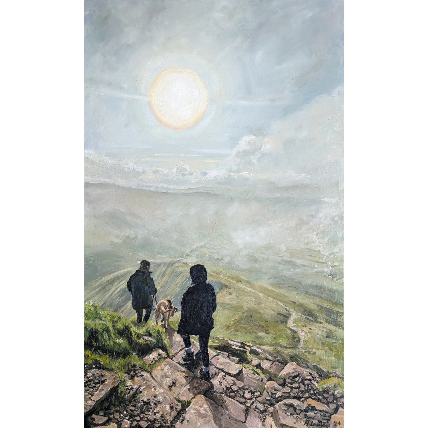 Sunrise Descent: Pen Y Fan Silhouettes - Harriet Lawless Artist