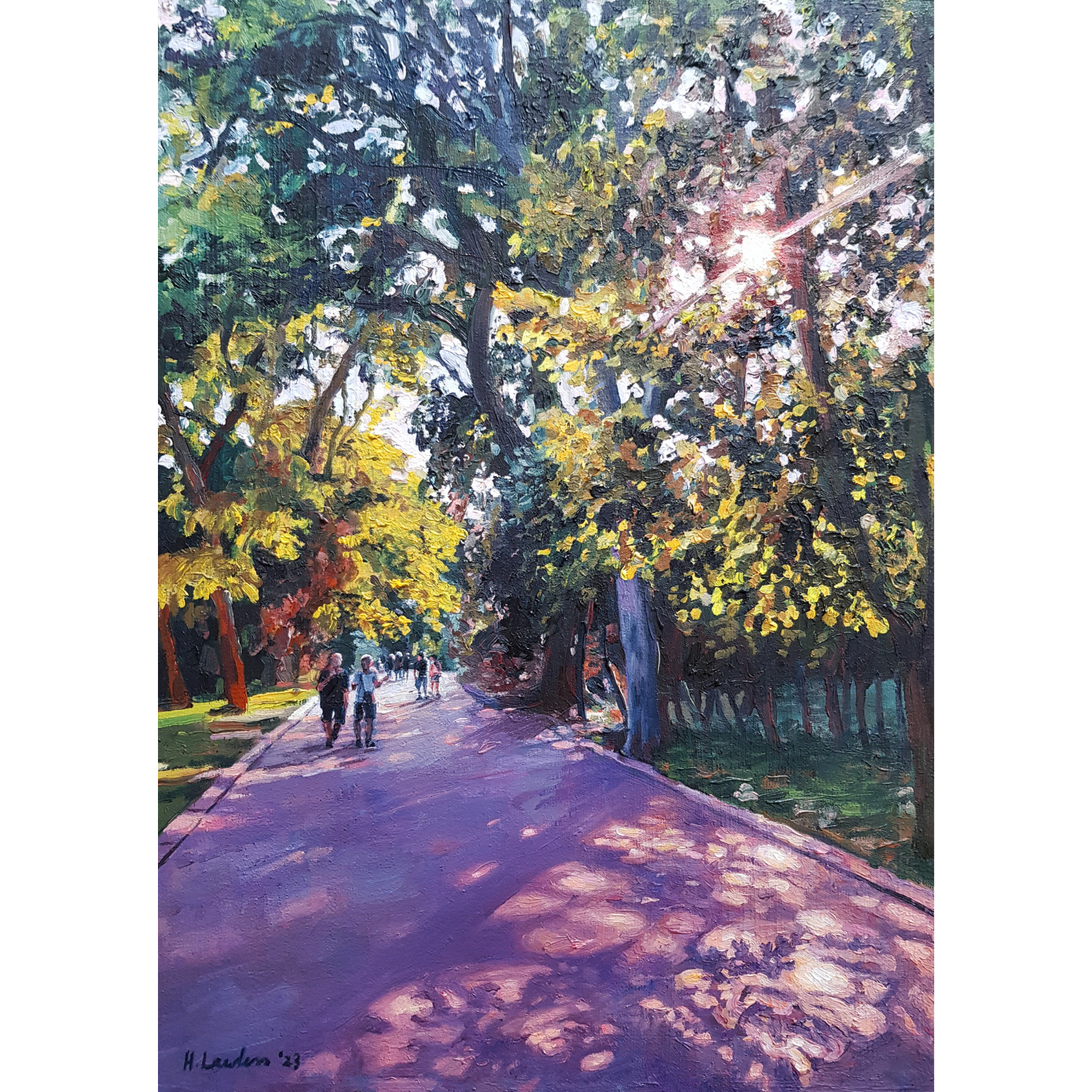 Twilight Summer Stroll in Varna's Sea Garden - Harriet Lawless Artist