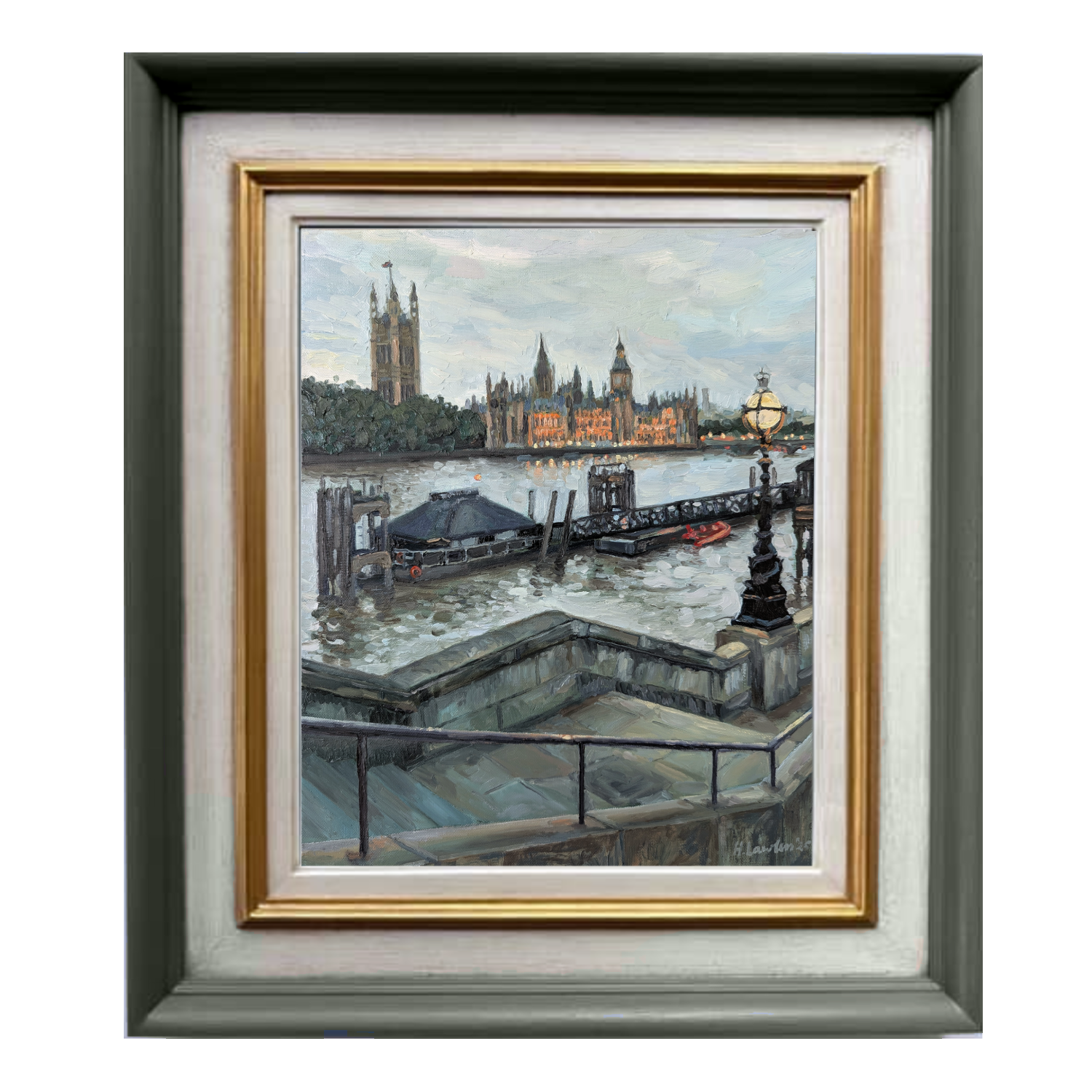 Twilight Reflections; Palace of Westminster from Lambeth Bridge