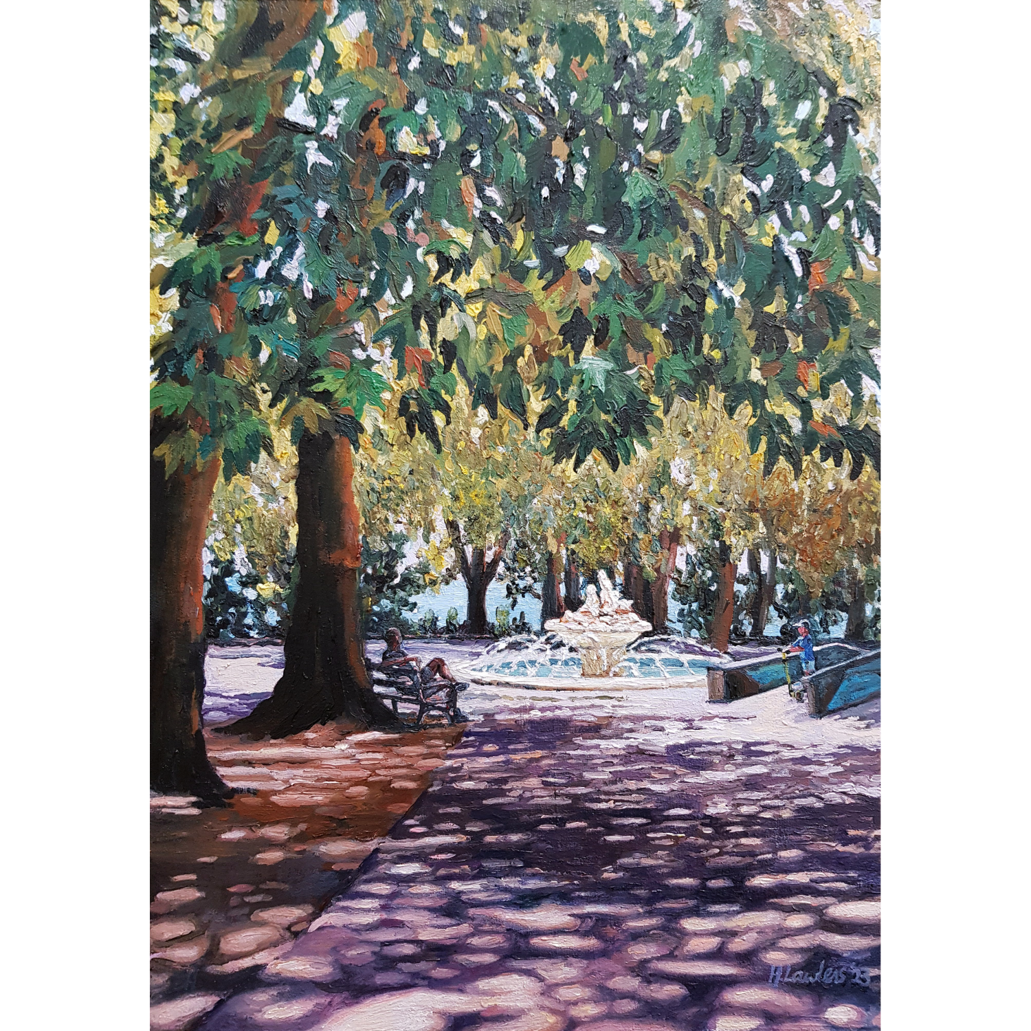 Midday Serenity in Varna's Sea Garden - Harriet Lawless Artist