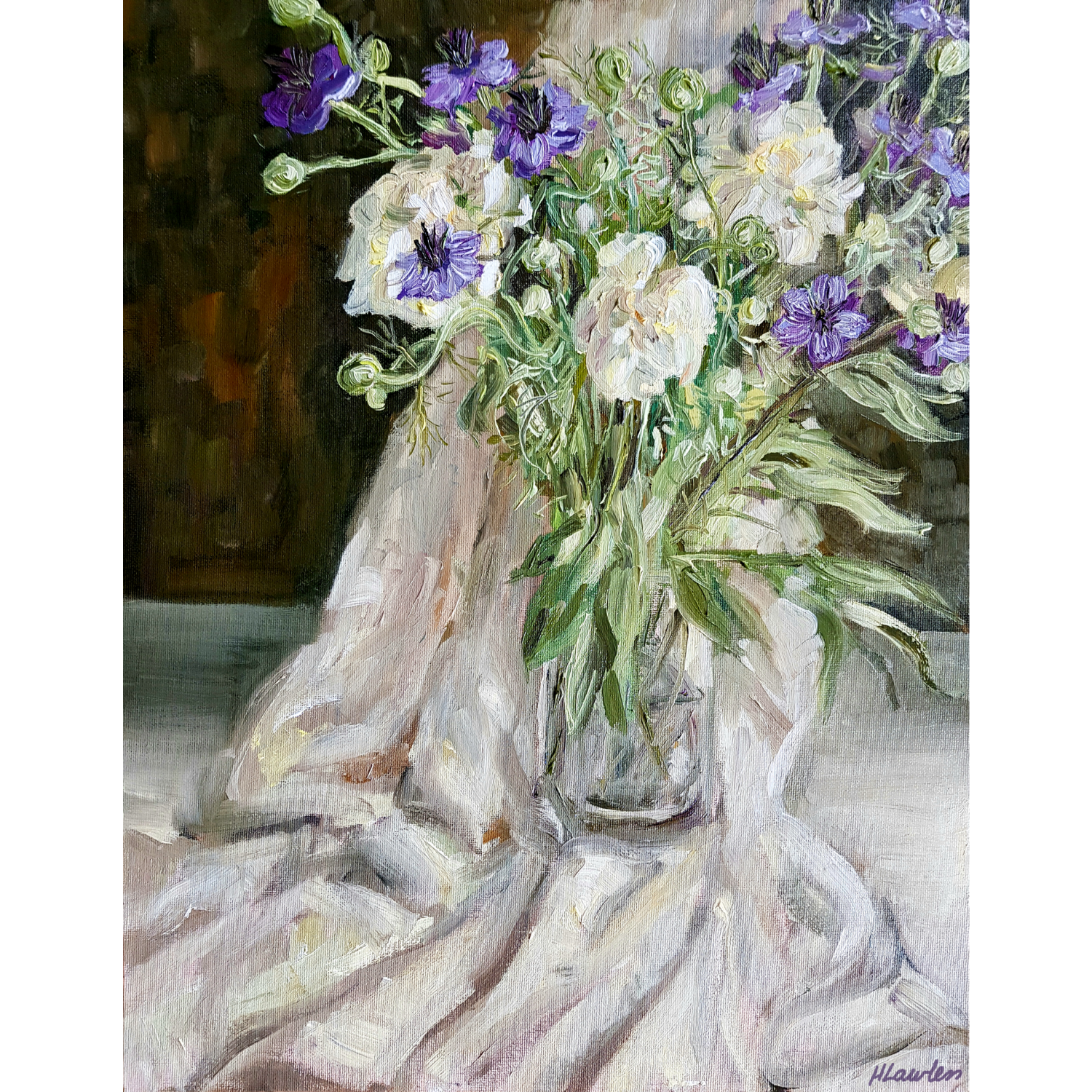 Nigella and Peonies No.01 - Harriet Lawless Artist