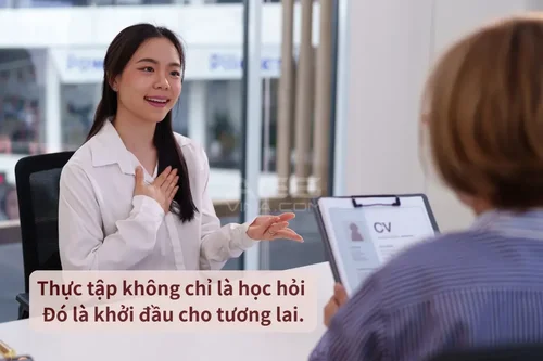 Thực tập sinh tại AGS đang phỏng vấn và học hỏi kỹ năng