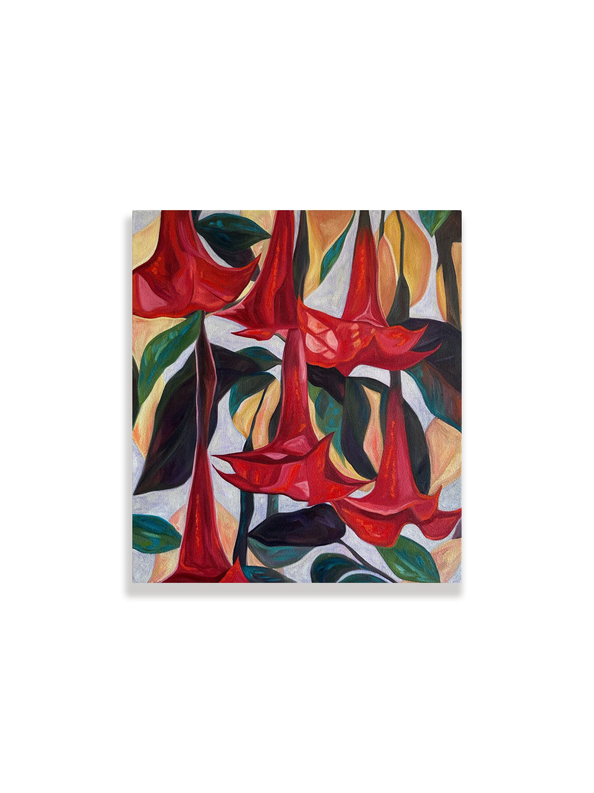 Red Bloom, 2026, 45cm x 50cm, Oil on Canvas