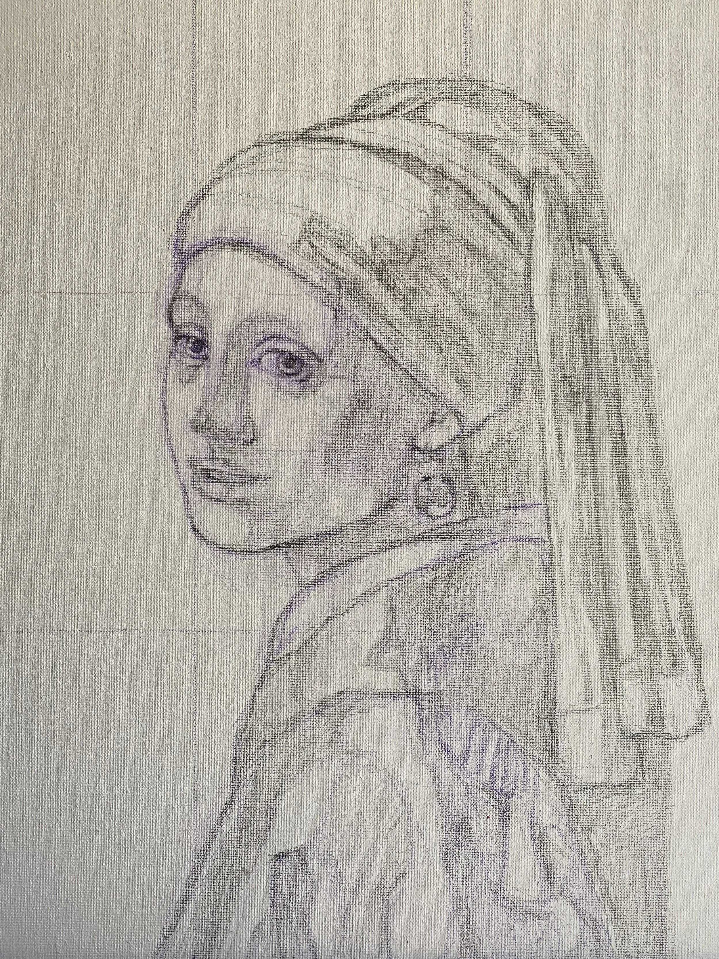 Girl with a pearl earring (Hannah's version) - detail 2