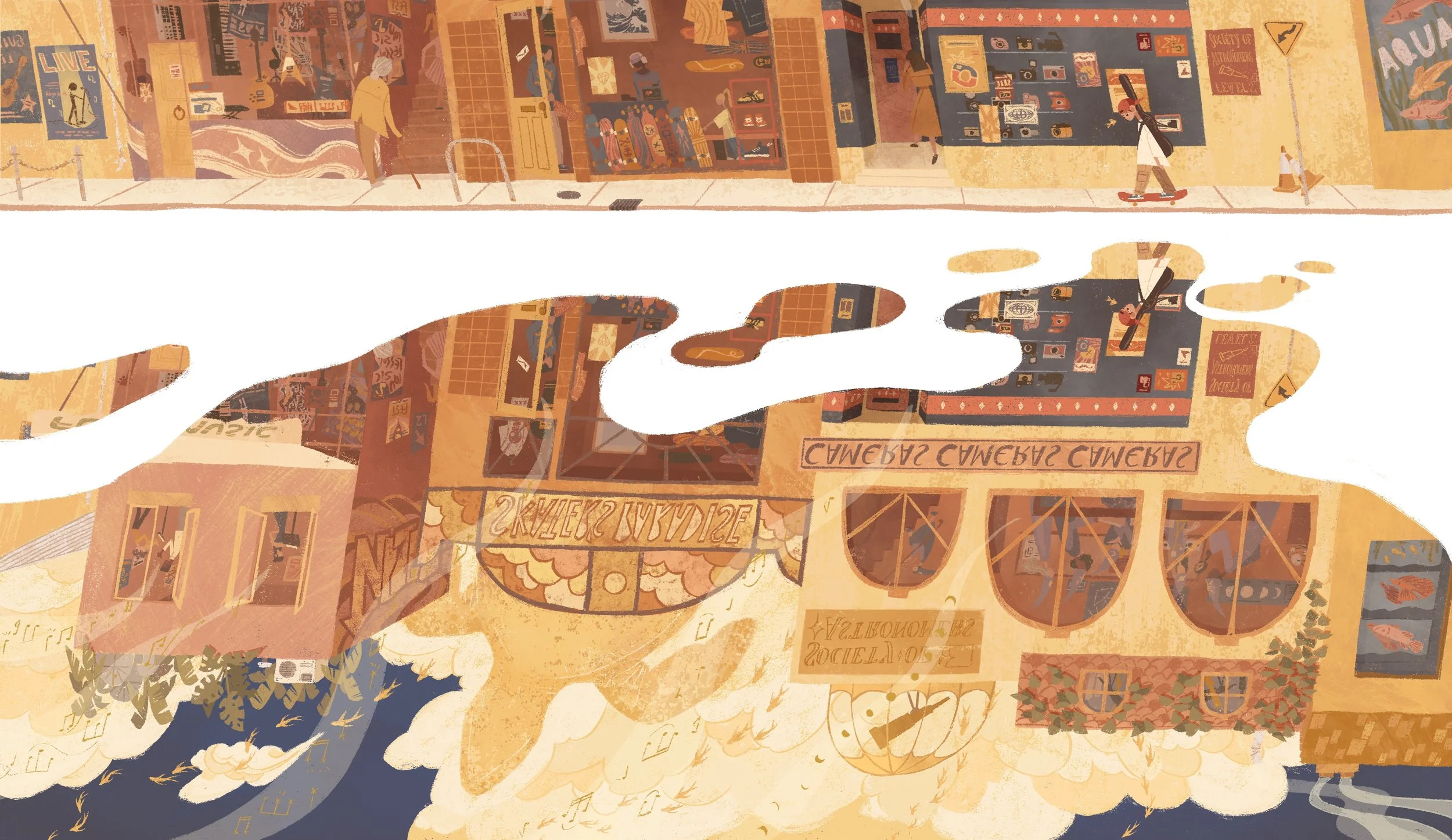 A colour spread from my picture book; please email me for the password if interested in reading the full dummy.