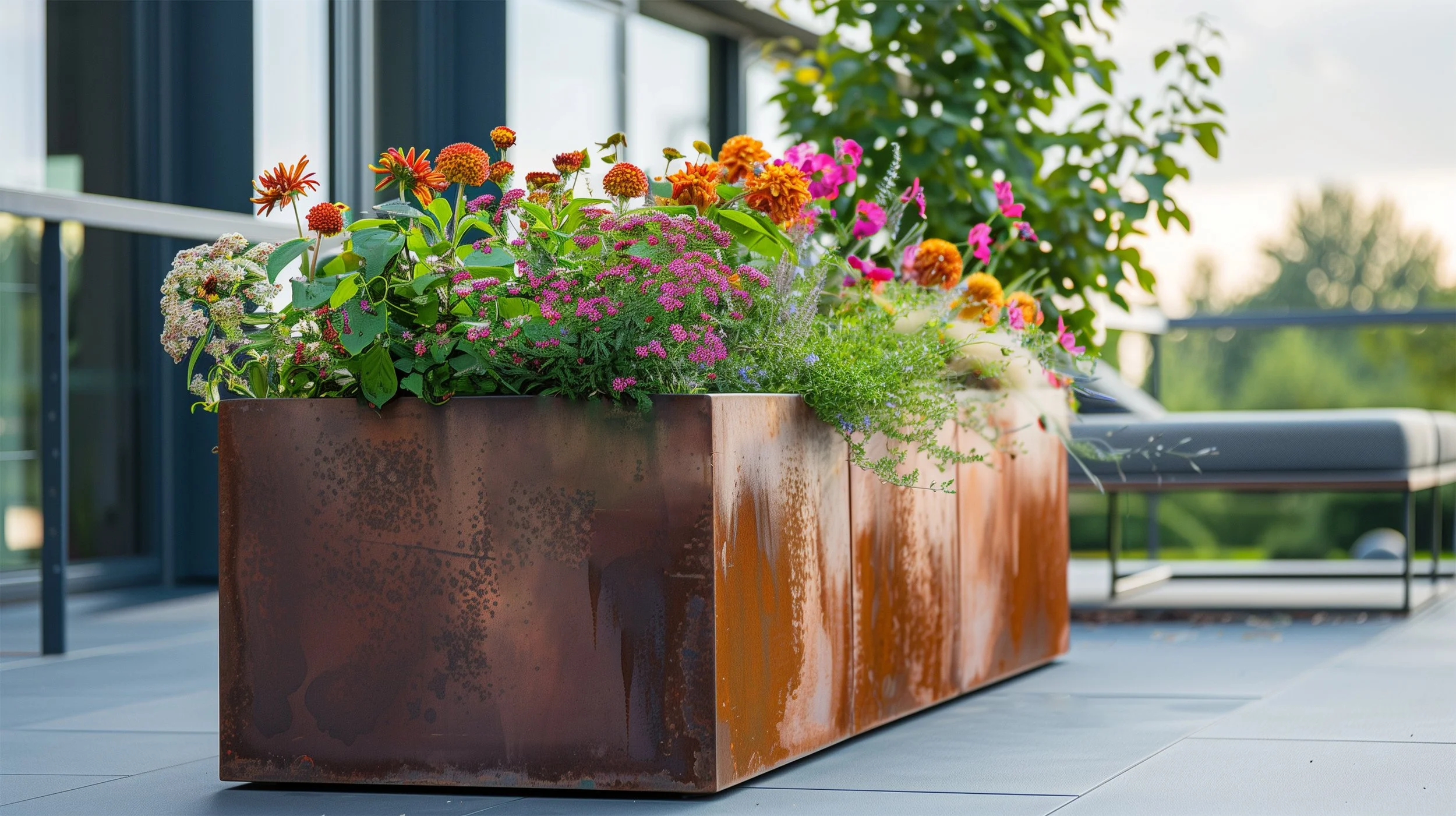 Premium Trough Planters | Garden Barriers | Metal Containers Pots