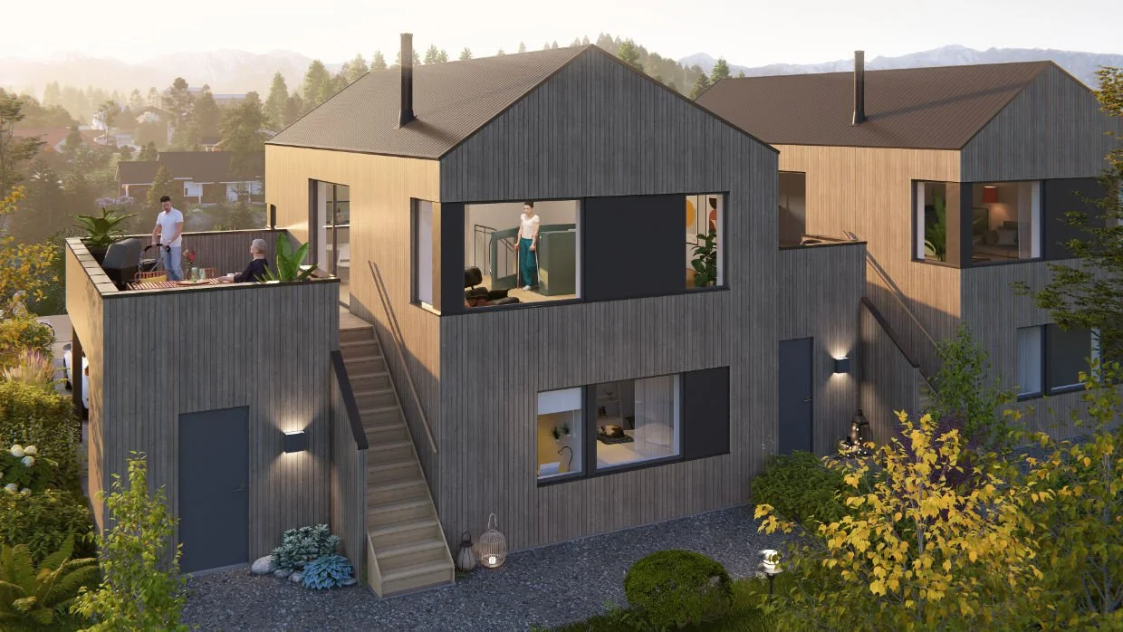 Rekkehus-med-platformheis-95m2-fasade