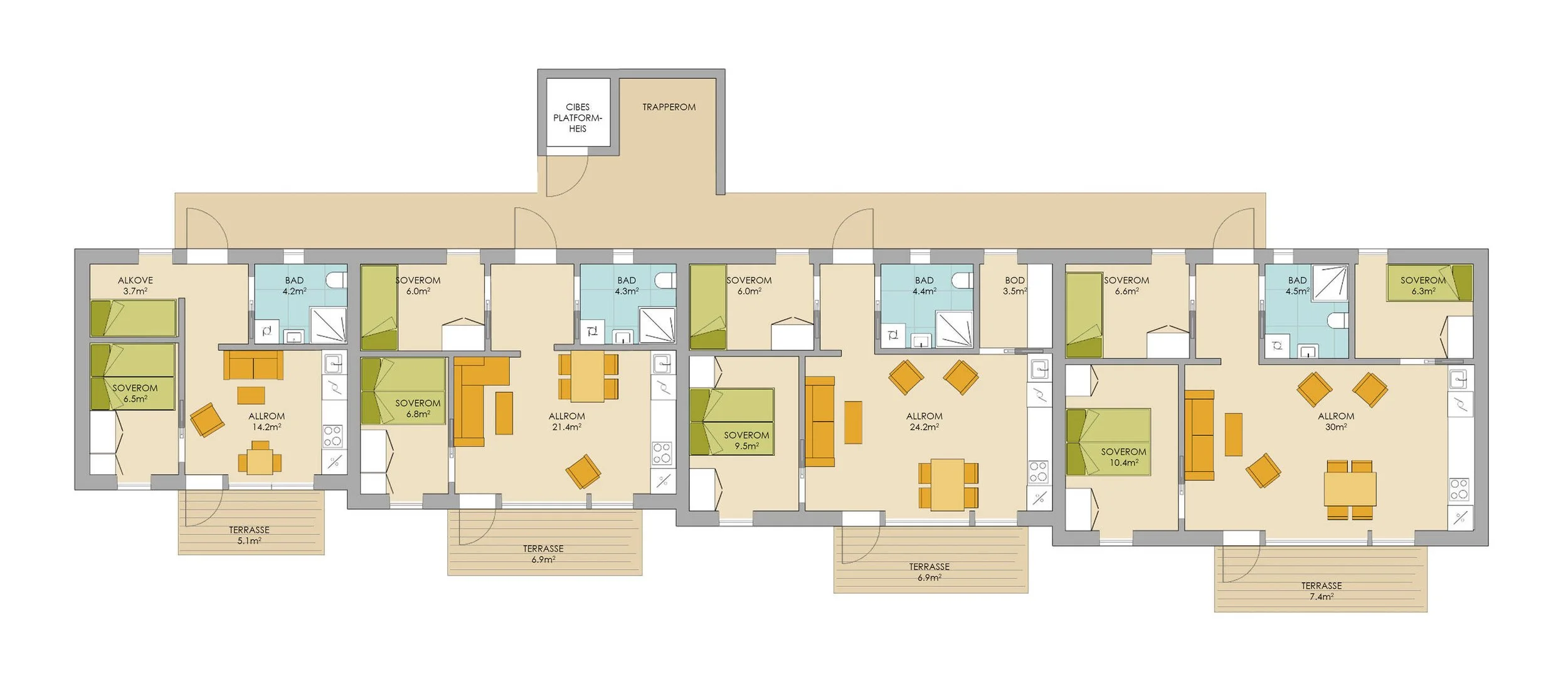 Leilighetsbygg-planløsninger