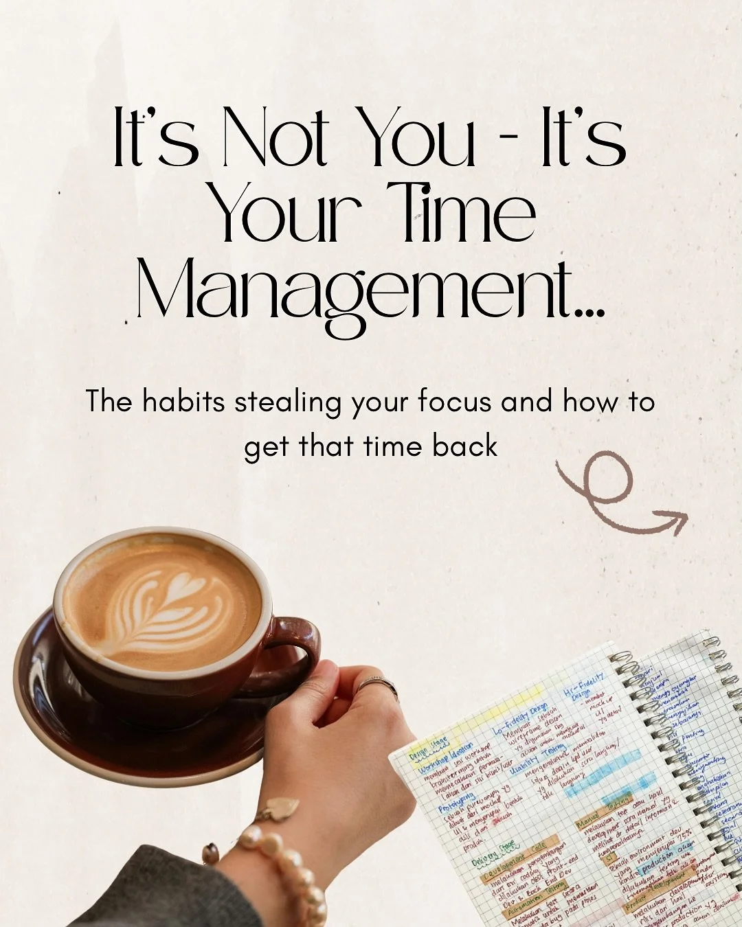 How many of these sound familiar? 👇
- Refreshing your inbox for the fifth time this hour
- Tweaking your Canva post again
- Starting a new to-do list before finishing the old one
- Googling “how to send a newsletter” instead of just out