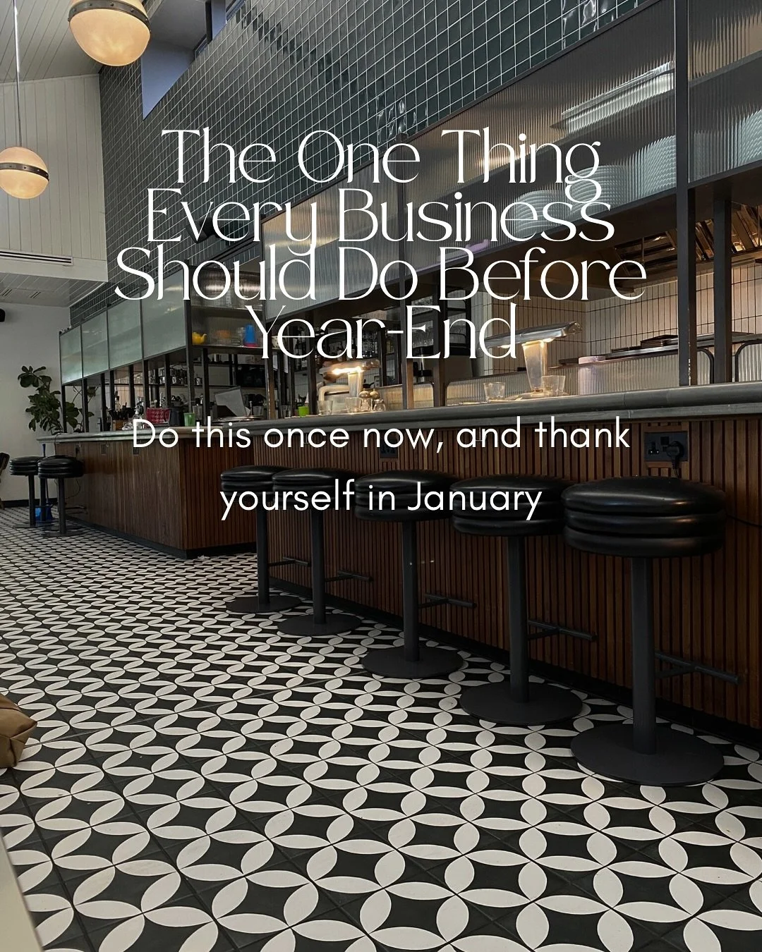 Before the year ends, give future-you a gift: one small reset across money, visibility, and operations. Close what’s open, make yourself easier to find, and take the friction out of Monday mornings.
If you’re already maxed out, don&rsquo