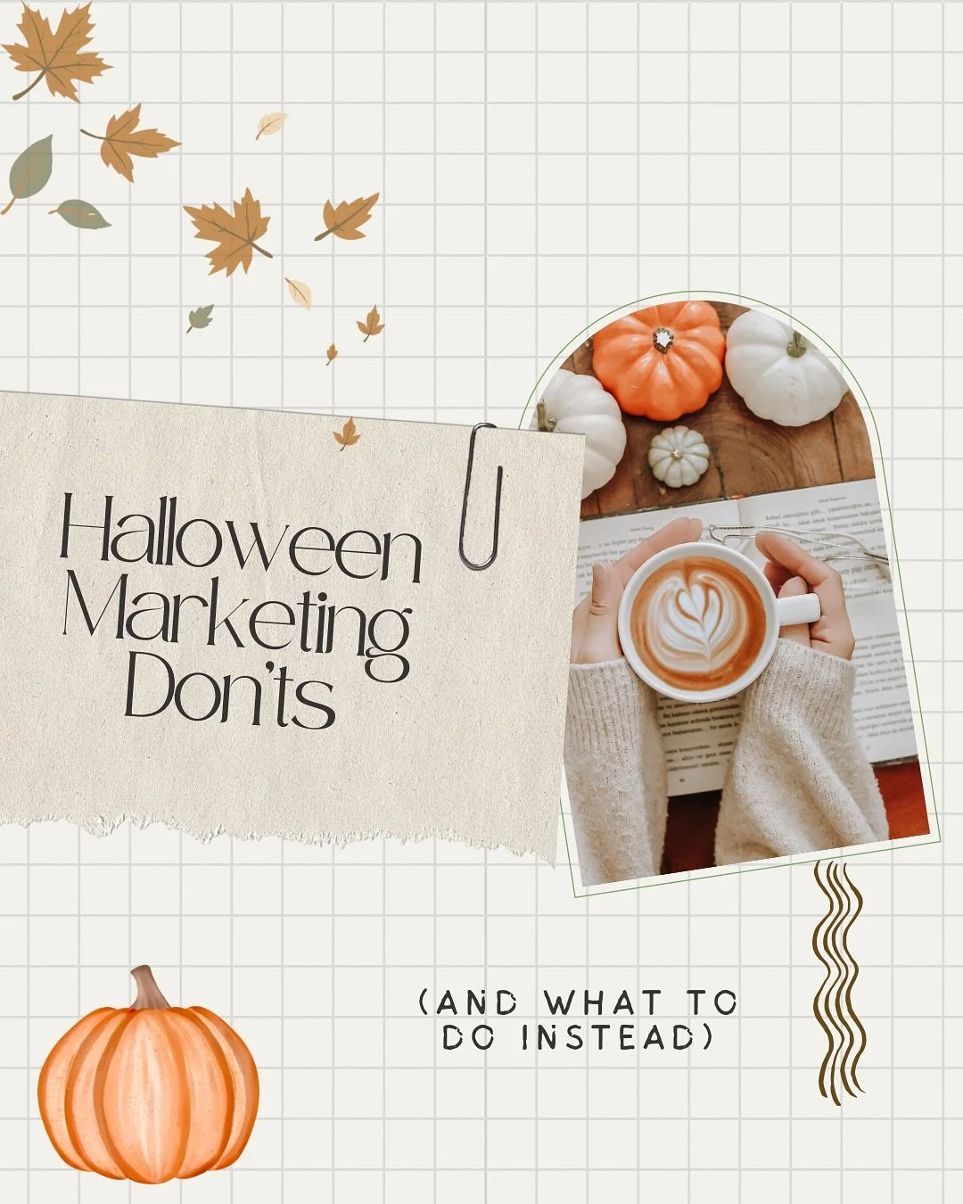 Avoid the Halloween cringe this year 👻
Before you post that pumpkin graphic - read this.
Seasonal marketing should enhance your brand, not make it look like everyone else’s. Skip the random hashtags and generic “spooky season” po