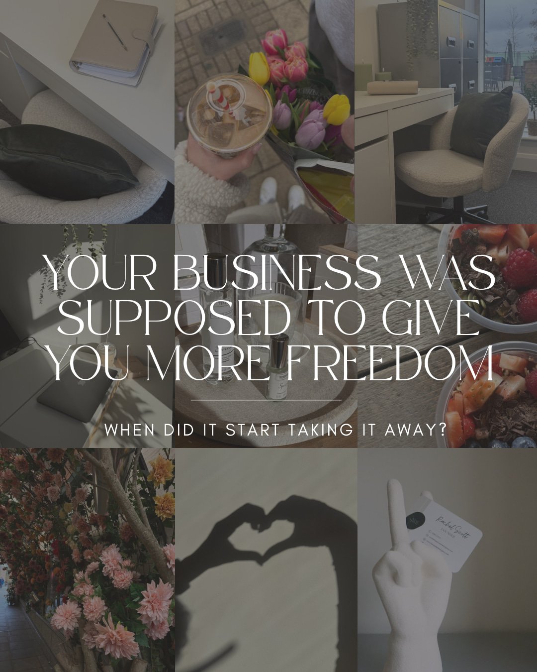 Being 'too busy to take time off' isn't a sign your business is doing well. It's a warning sign.

Because a business that can only function with you in it, every day, all day, isn't a business that works. It's a business that depends on you not stopp