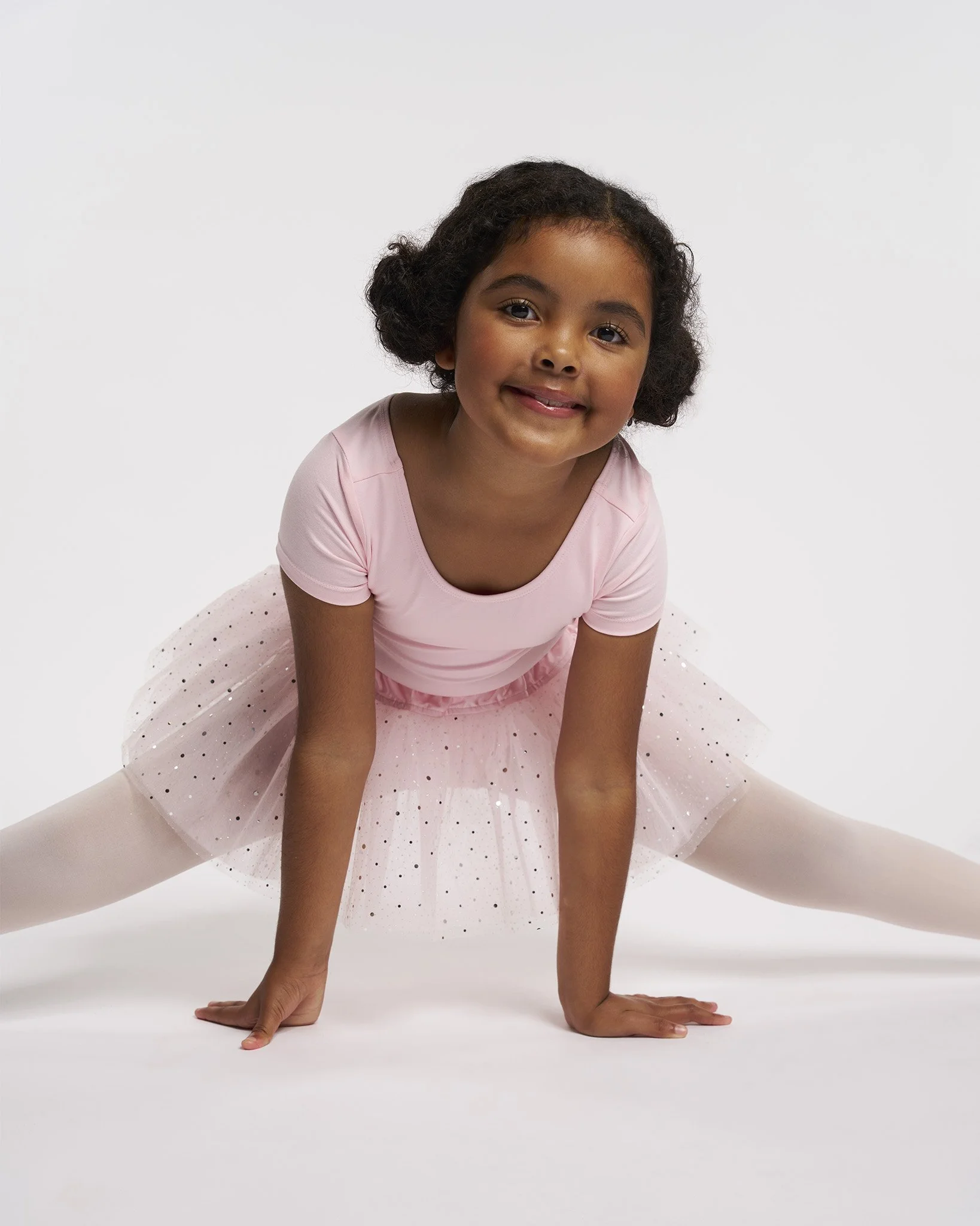 BA007-Girls Ballet Leotard Starter Kit (Short Sleeves Leotard & Sparkling Tulle Skirt & Tights)_002.jpg