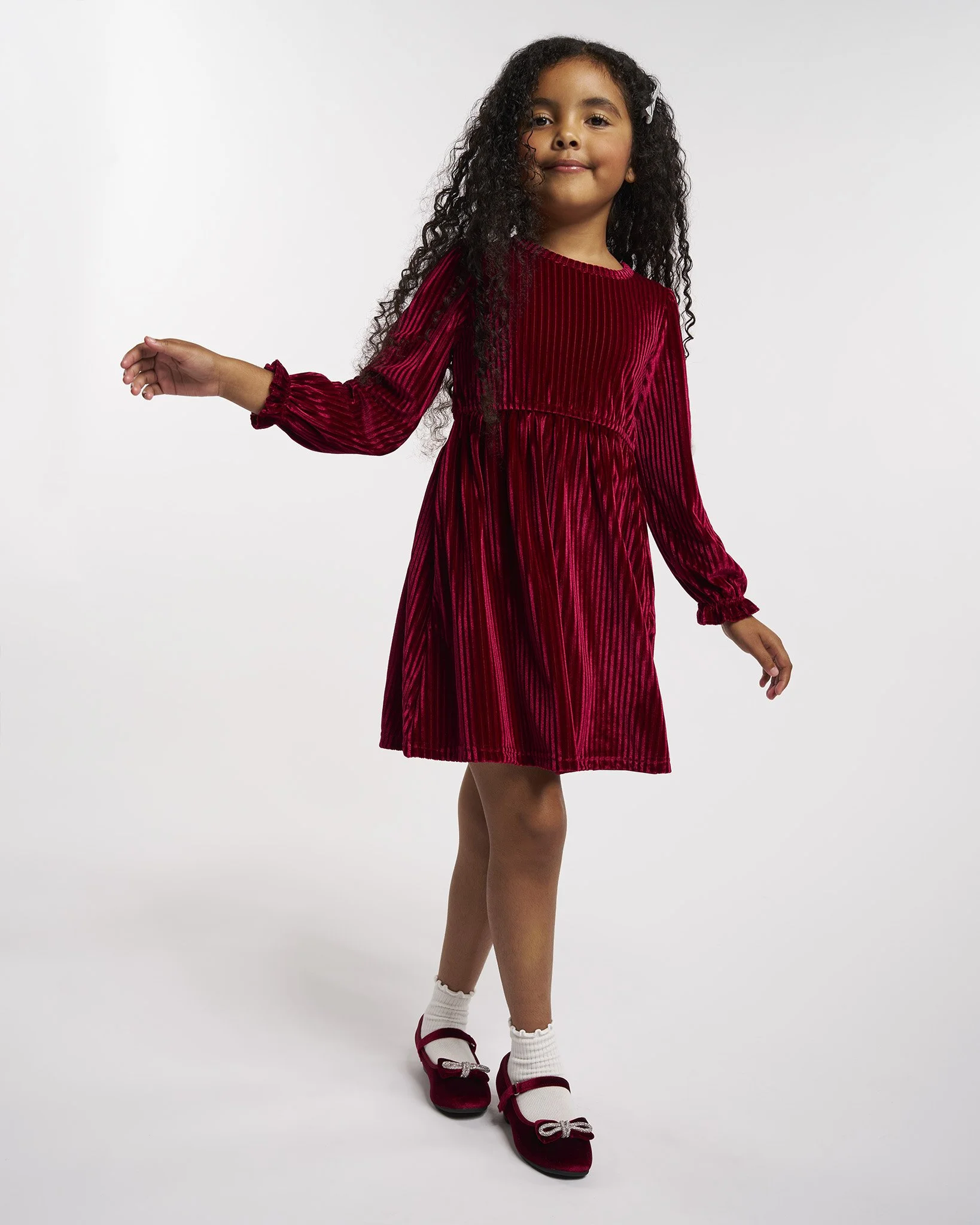 YDR003-RU-Kids Enchanted Velvet Long Sleeve Dress_Ruby_001.jpg