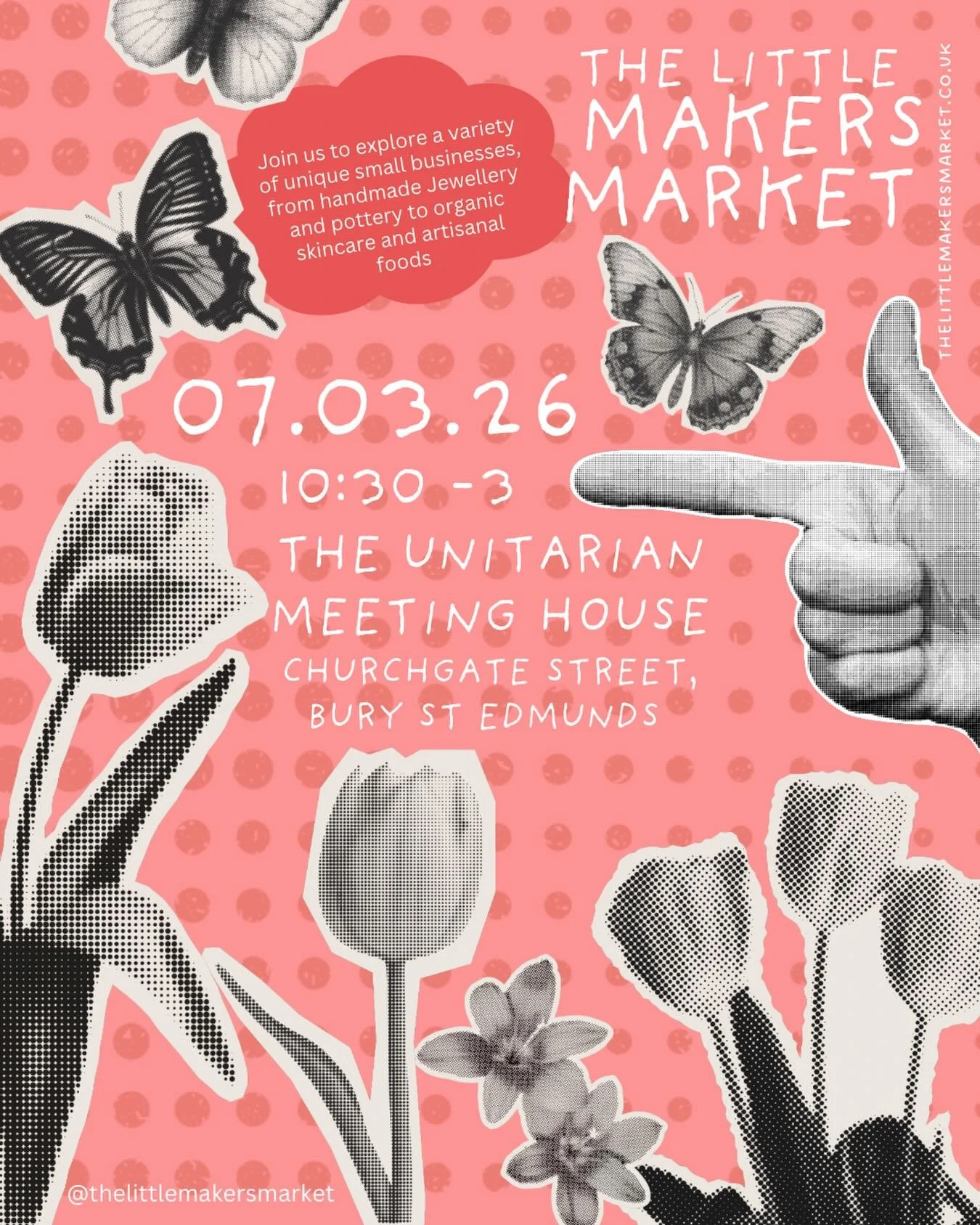 Just six more weeks until our first market of 2026! 

Join us on Saturday 7th March at our home-from-home, The Unitarian Meeting House, Bury St Edmunds 🤍

Discover beautiful work from local creatives, from pottery to candles, artists to clothing. Th