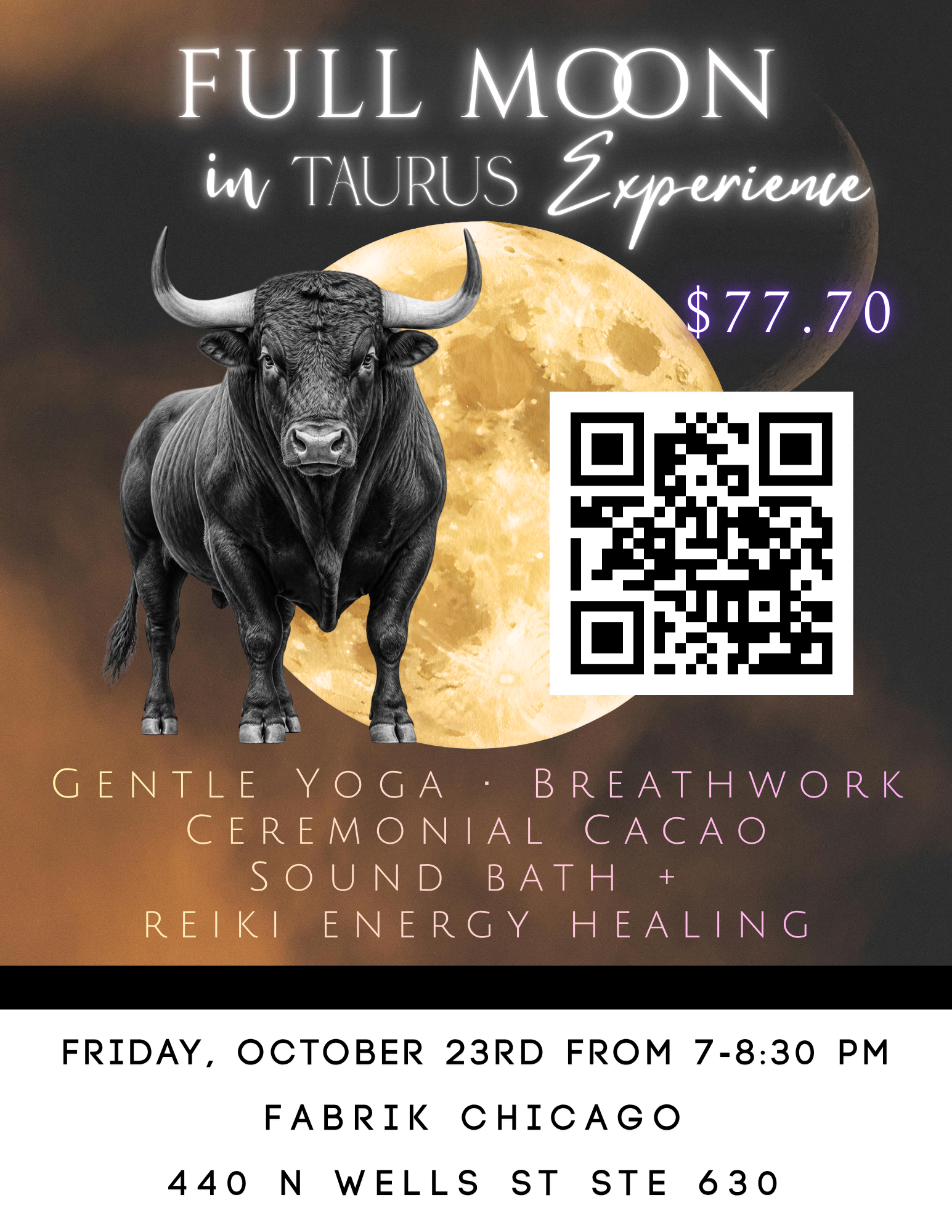 Full Moon in Taurus Chicago Experience Oct 23