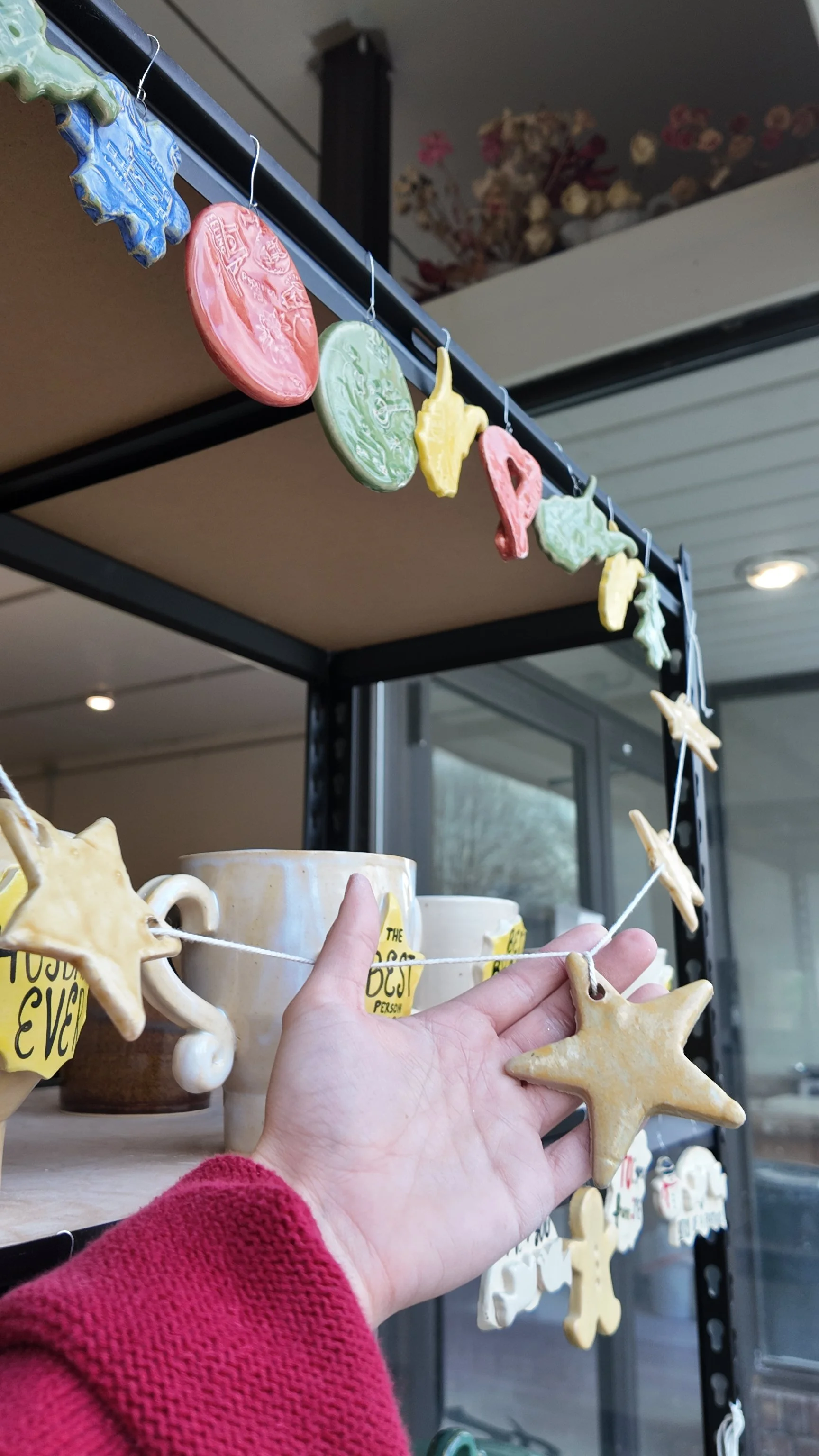 Ceramic Star Garland — 3 Feet