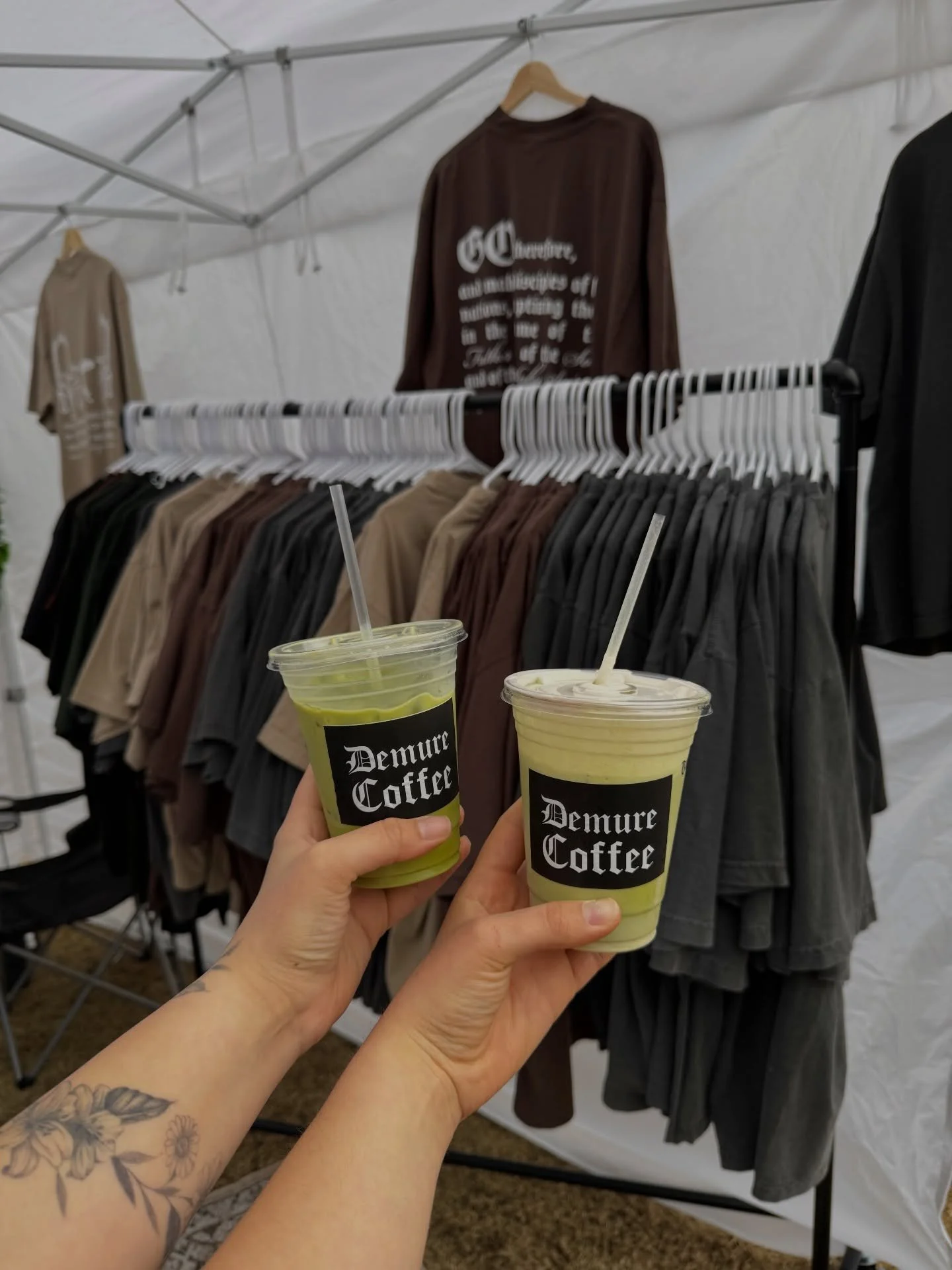 Today was the last Demure Market of the year. What a BLESSING it has been to be apart of this community! Thank you, Lord, for your faithfulness in this brand &amp; for equipping us on this mission. I am overwhelmed by your goodness. Let it all be for