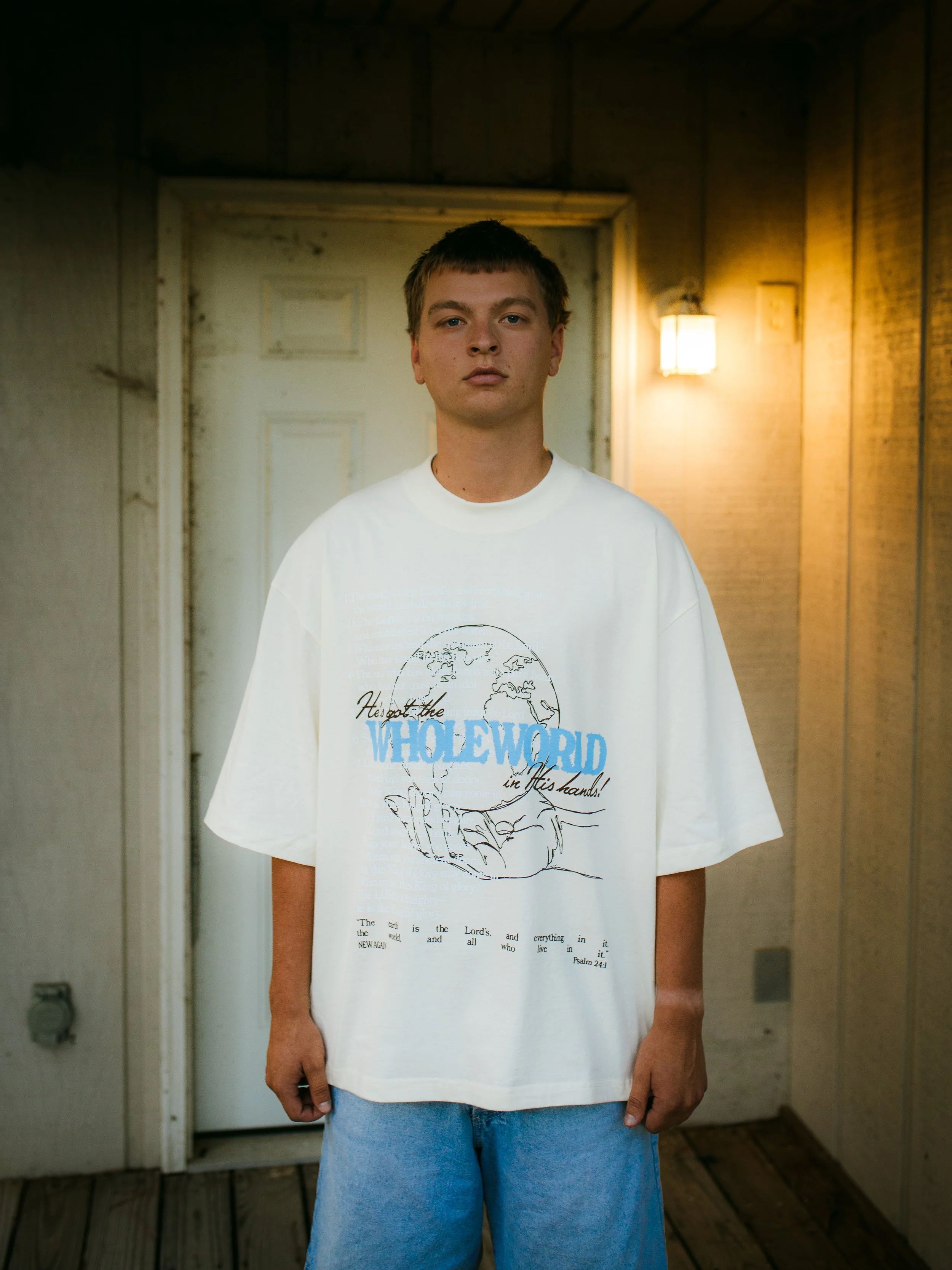 'Whole World' Tee - Cream