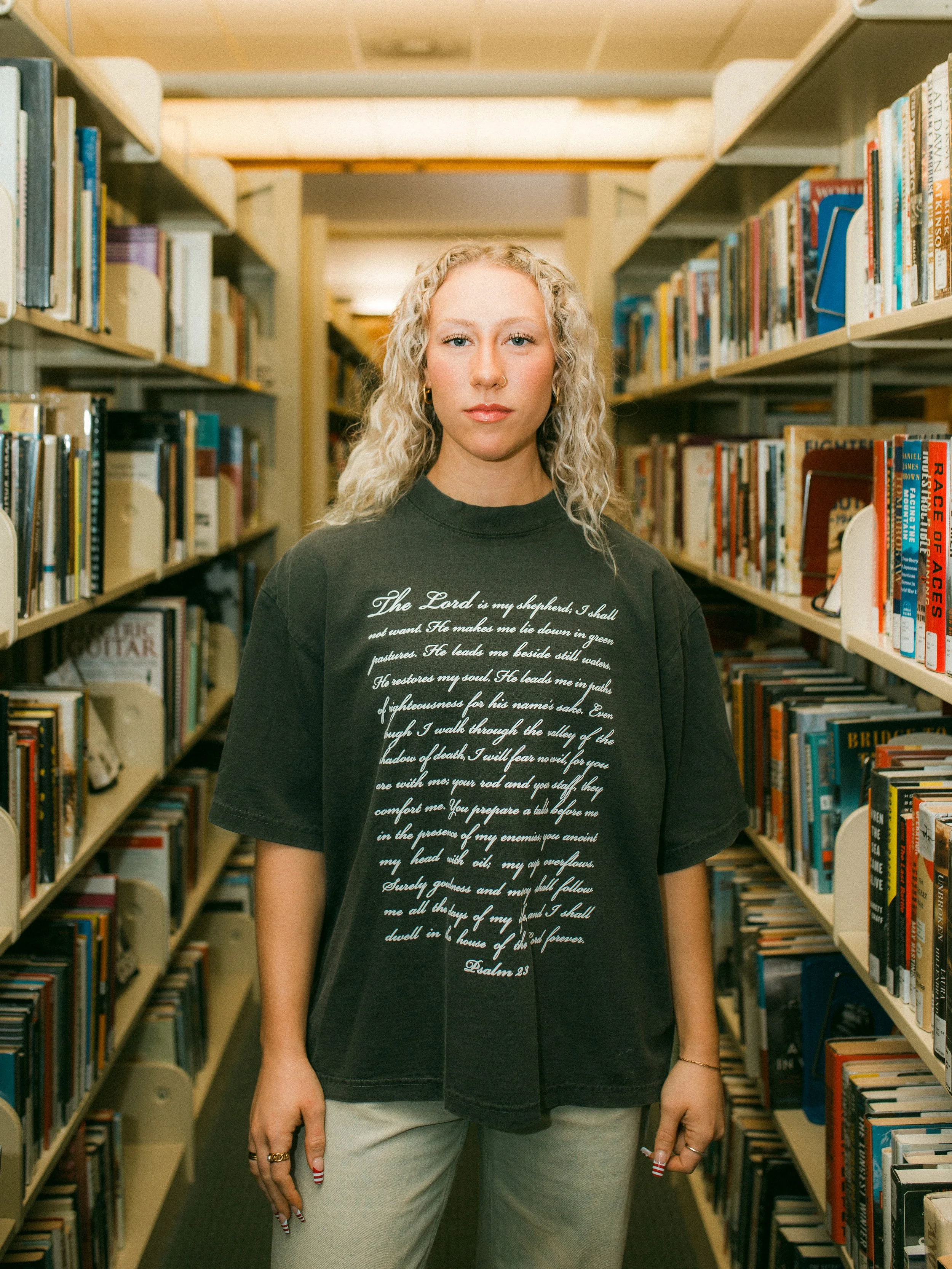 'Psalm 23' Tee - Shadow