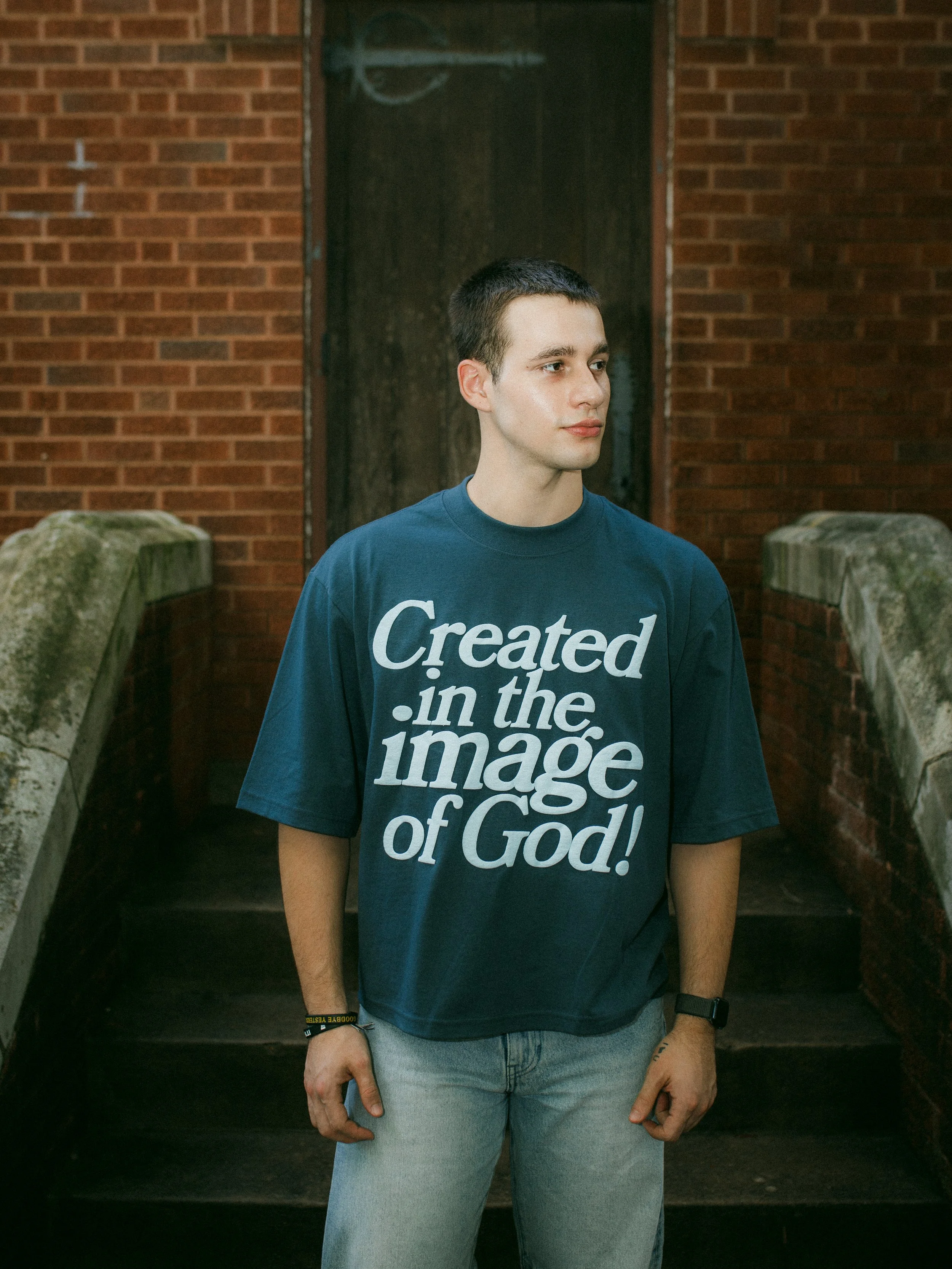 'Image of God' Tee - Cobalt