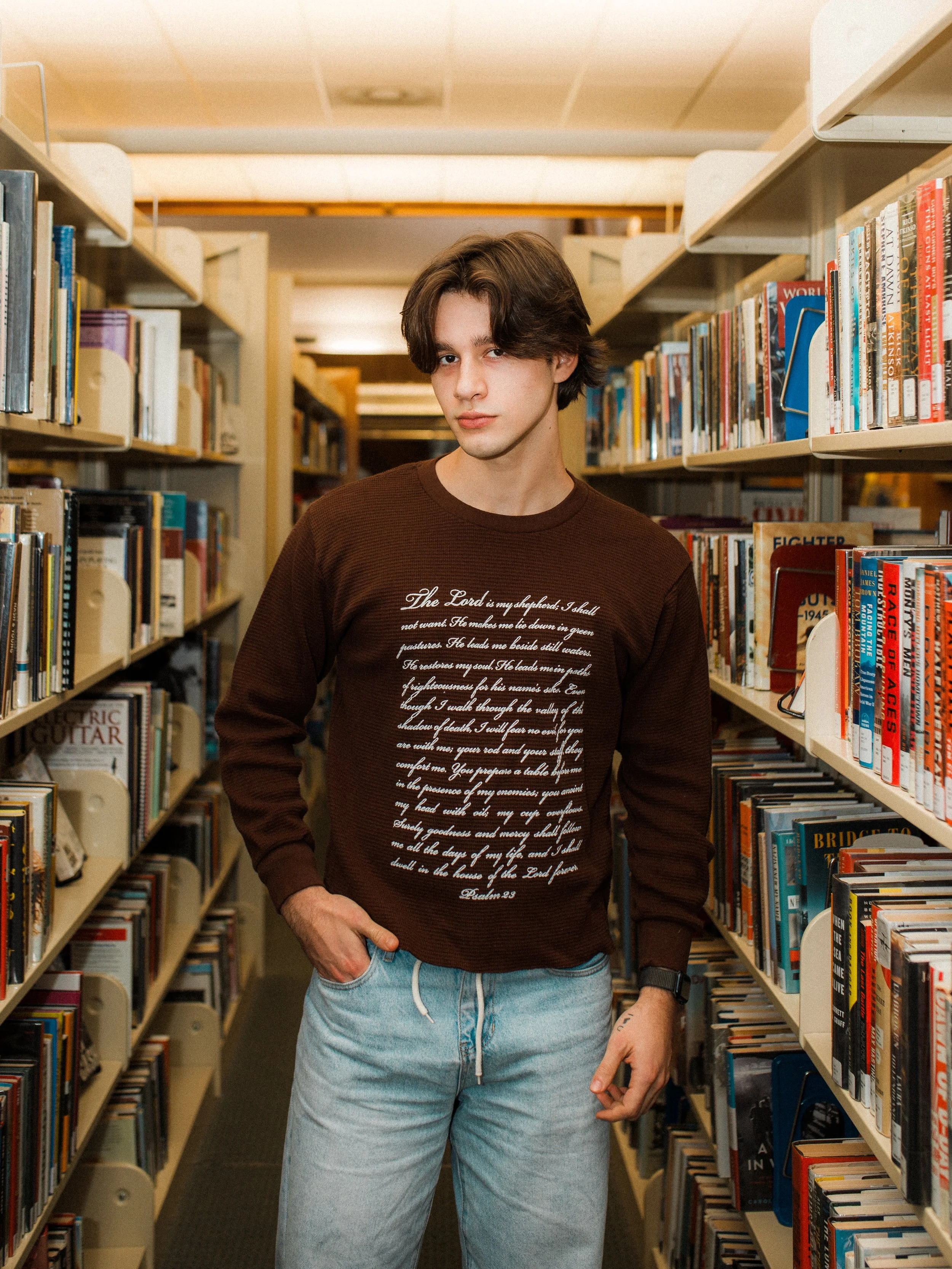 'Psalm 23' Thermal - Mocha