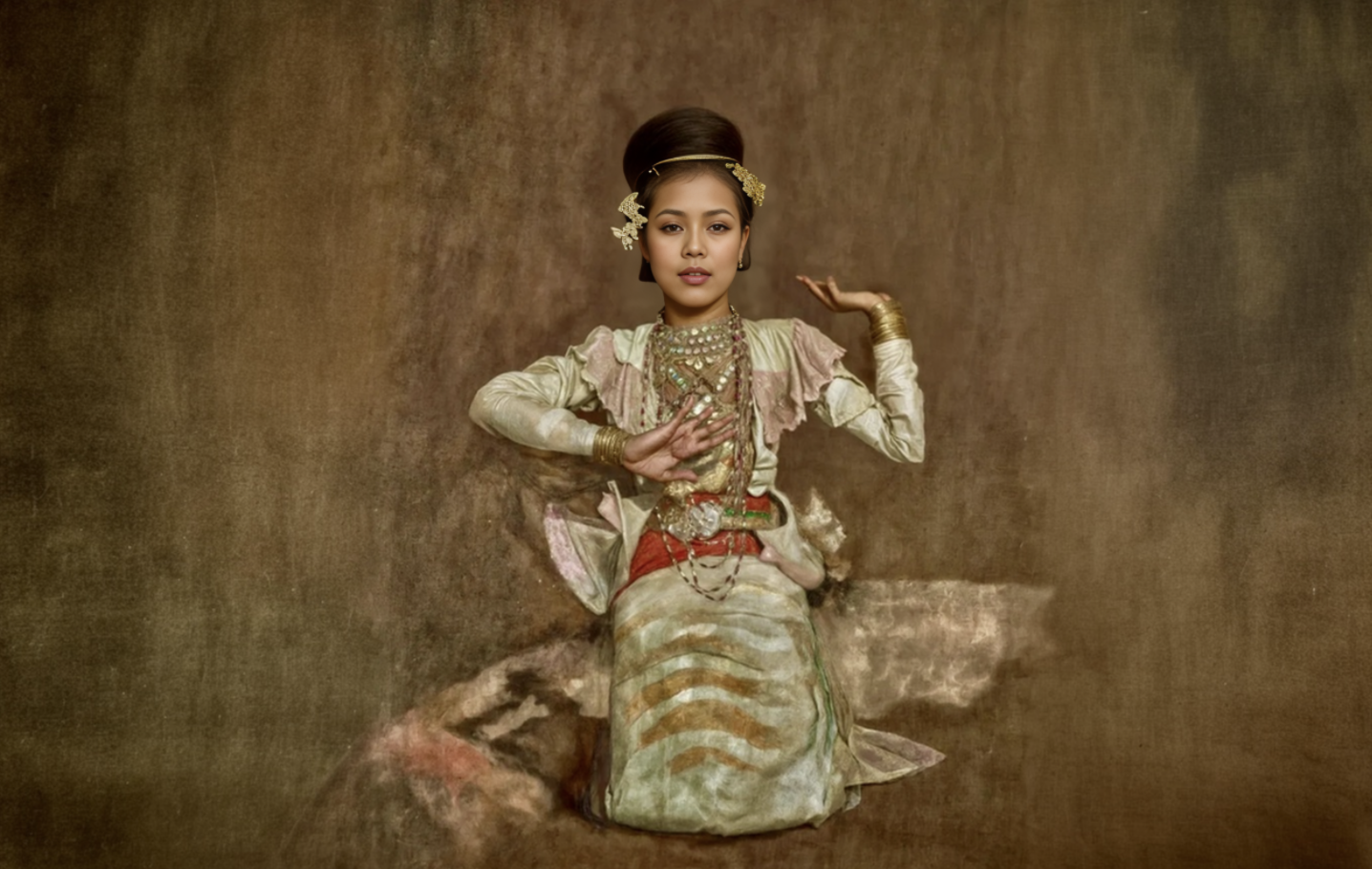 Enhanced Visual Tribute to Sir Gerald Kelly's Burmese Dancers